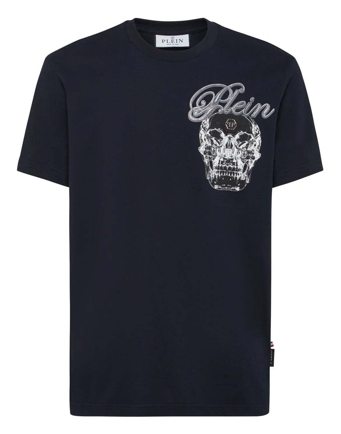 Round Neck T-Shirt Glass Skull, цвет: Синий