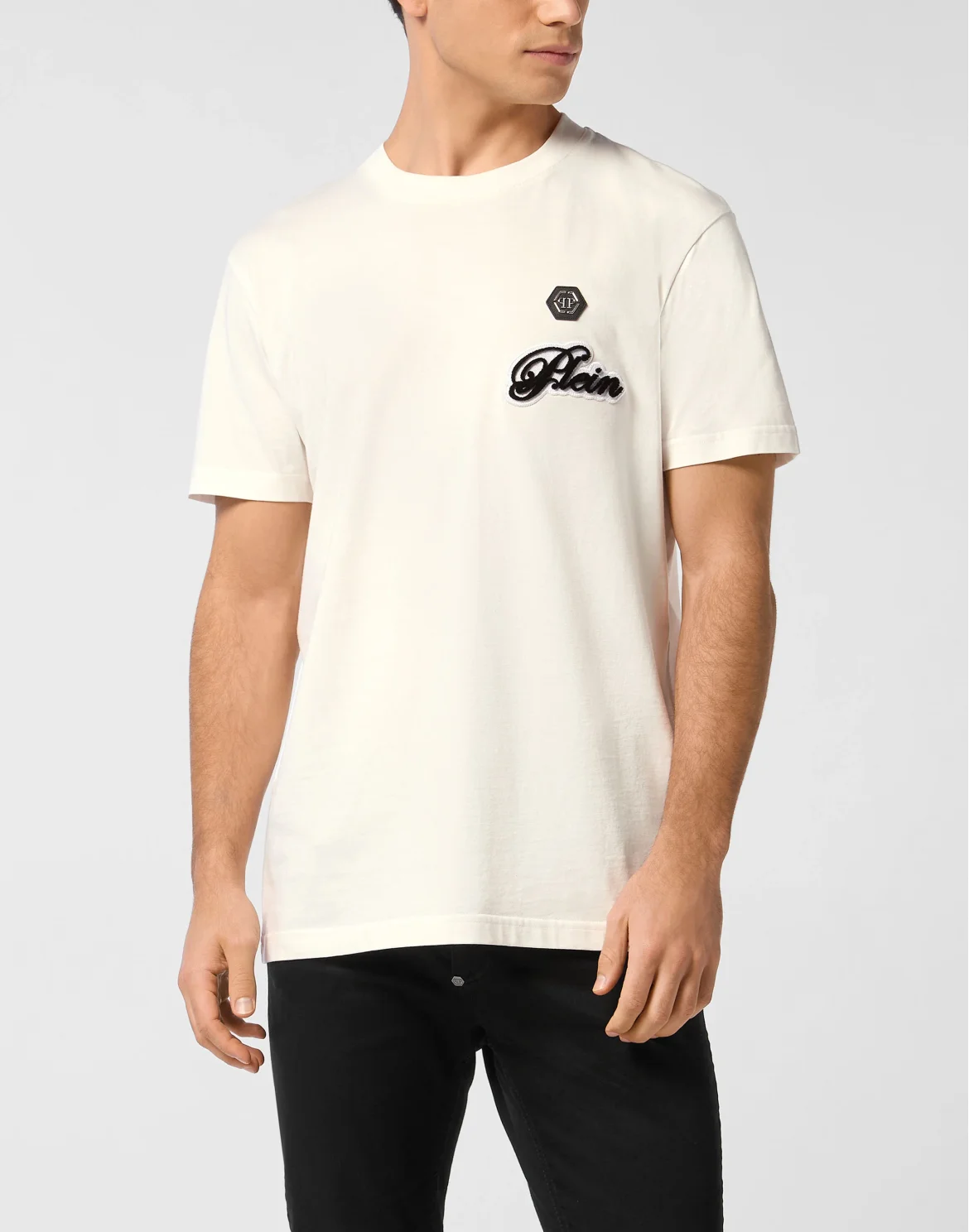 Round Neck T-Shirt Basic Signature, цвет: Бежевый