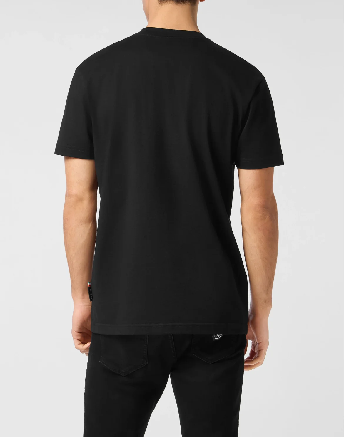 Round Neck T-Shirt Basic Signature, цвет: Черный