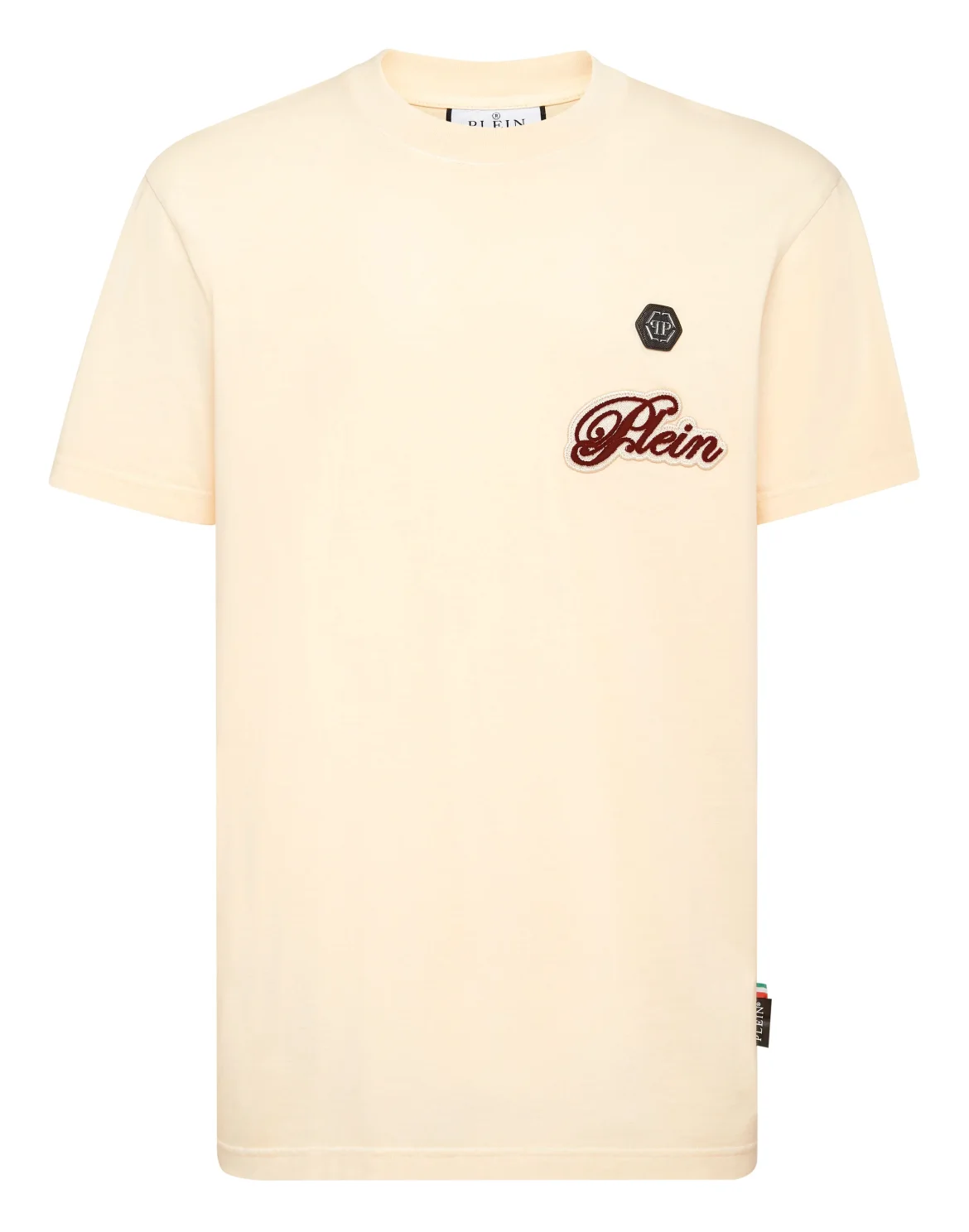 Round Neck T-Shirt Basic Signature, цвет: Бежевый