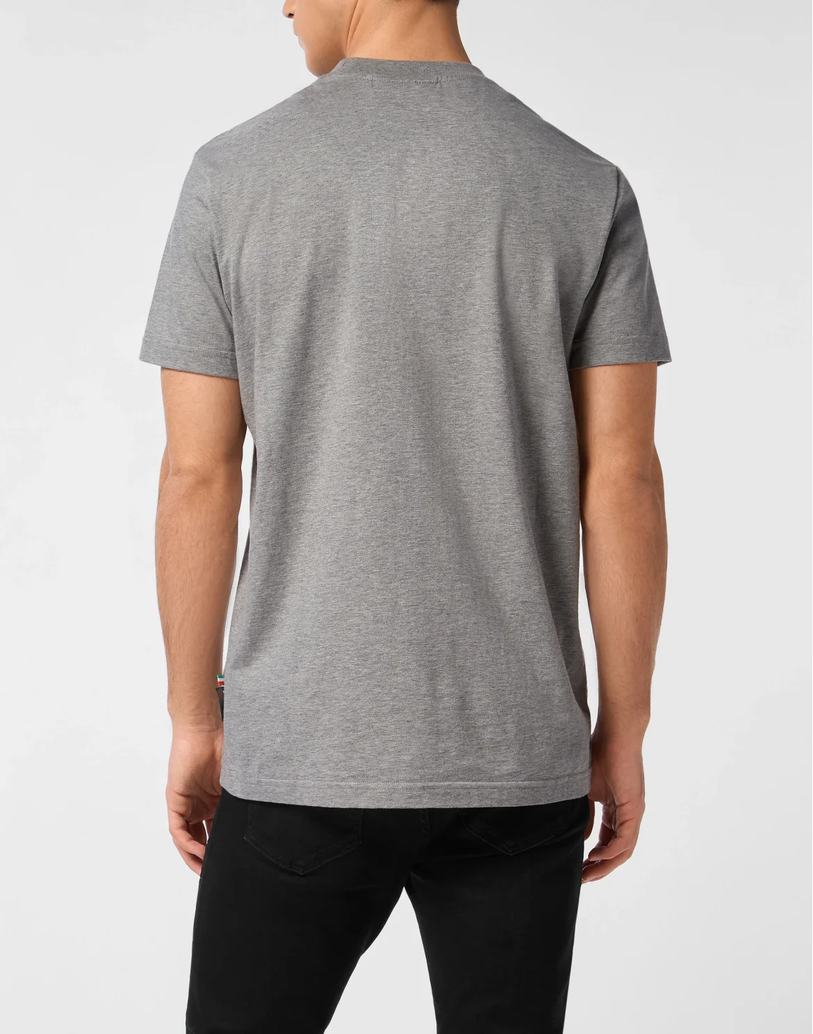 Round Neck T-Shirt Basic Signature, цвет: Серый