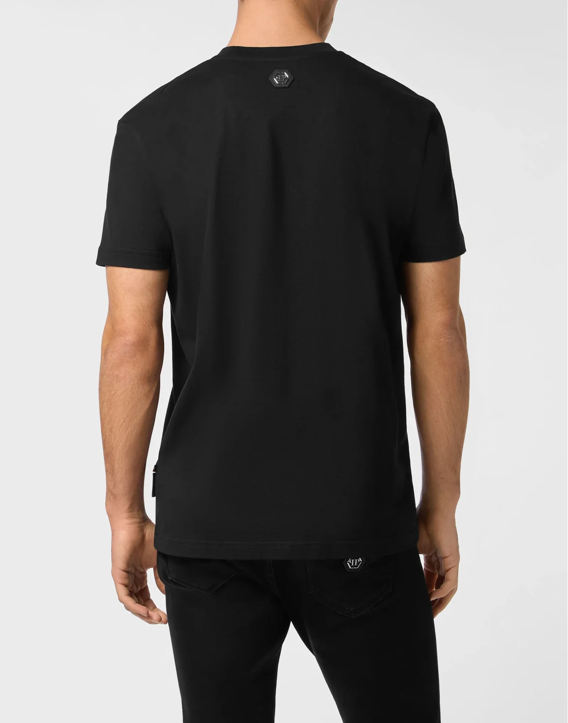T-Shirt Basic Strass Signature, цвет: Черный