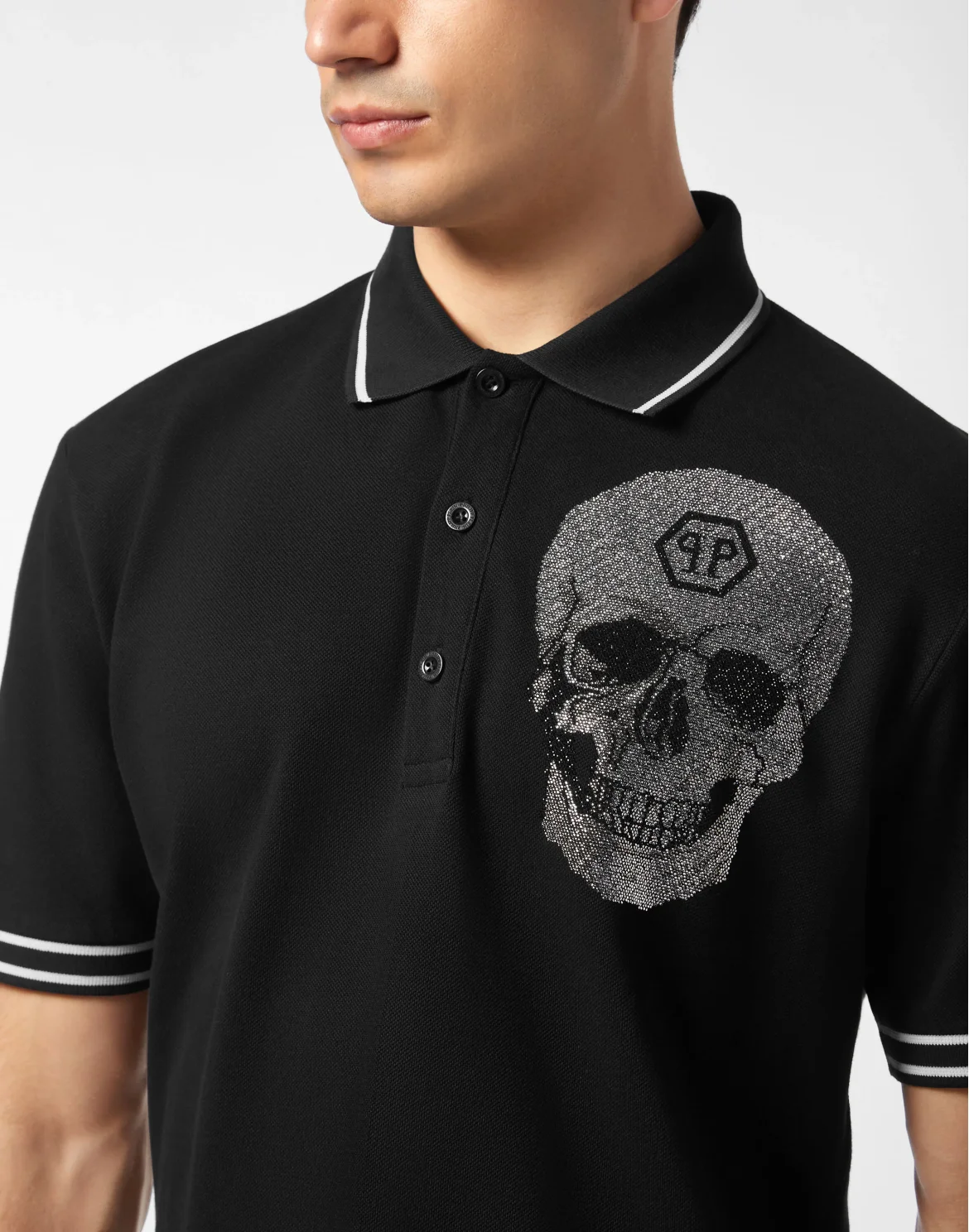 Polo T-Shirt Crystal Skull, цвет: Черный