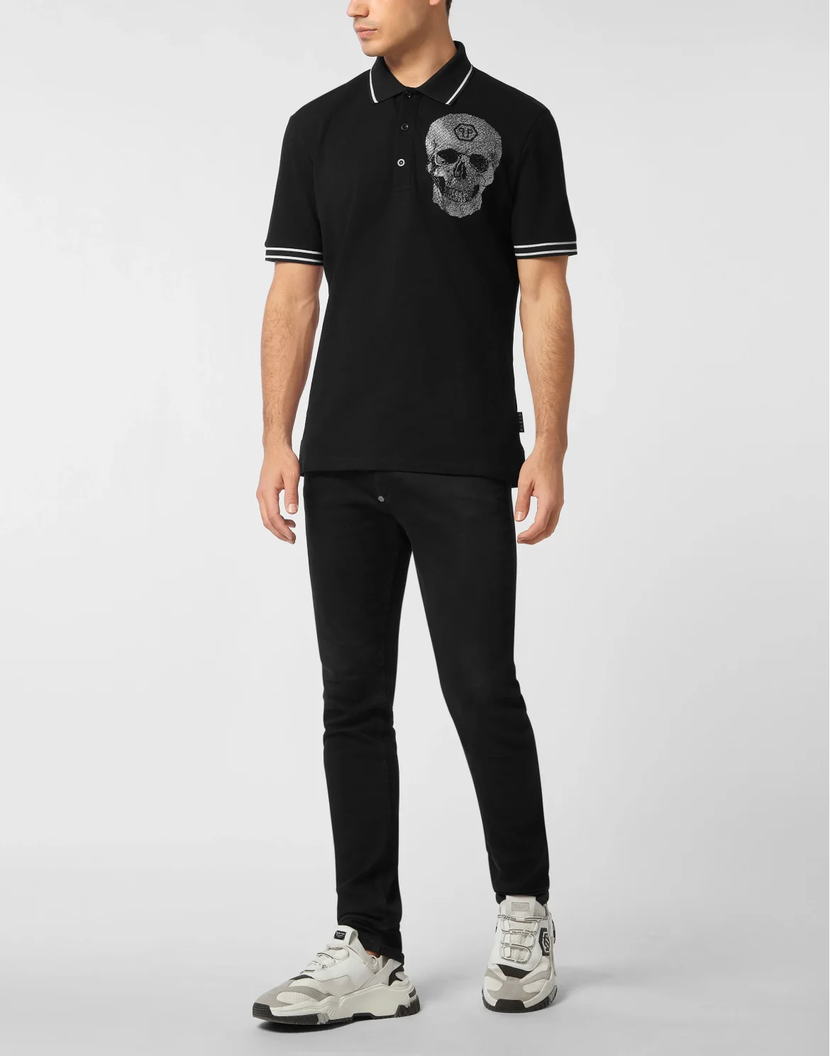 Polo T-Shirt Crystal Skull, цвет: Черный