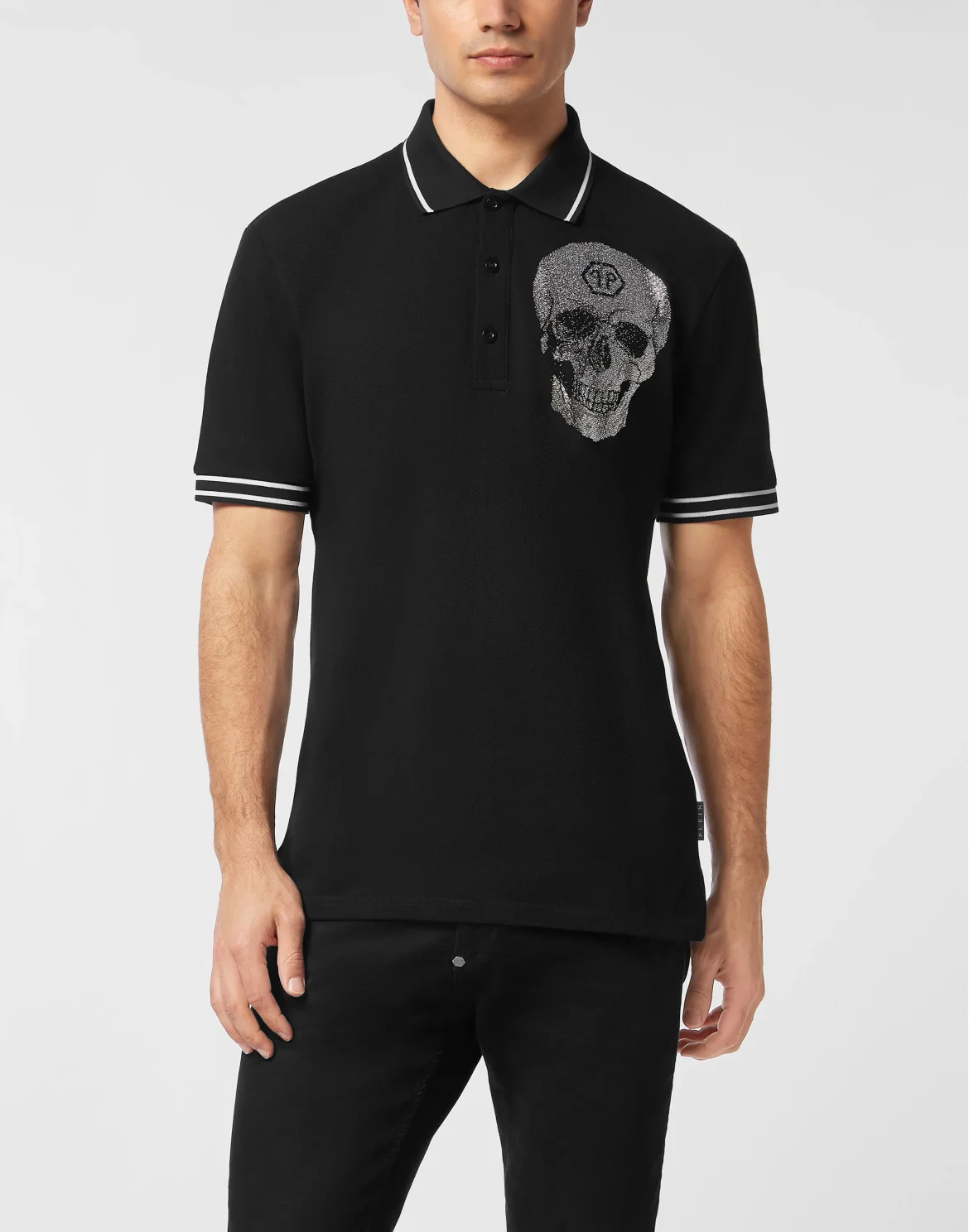 Polo T-Shirt Crystal Skull, цвет: Черный