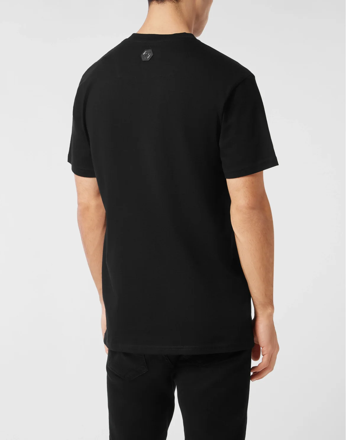 Round Neck Heavy Cotton T-Shirt Crystal Skull, цвет: Черный