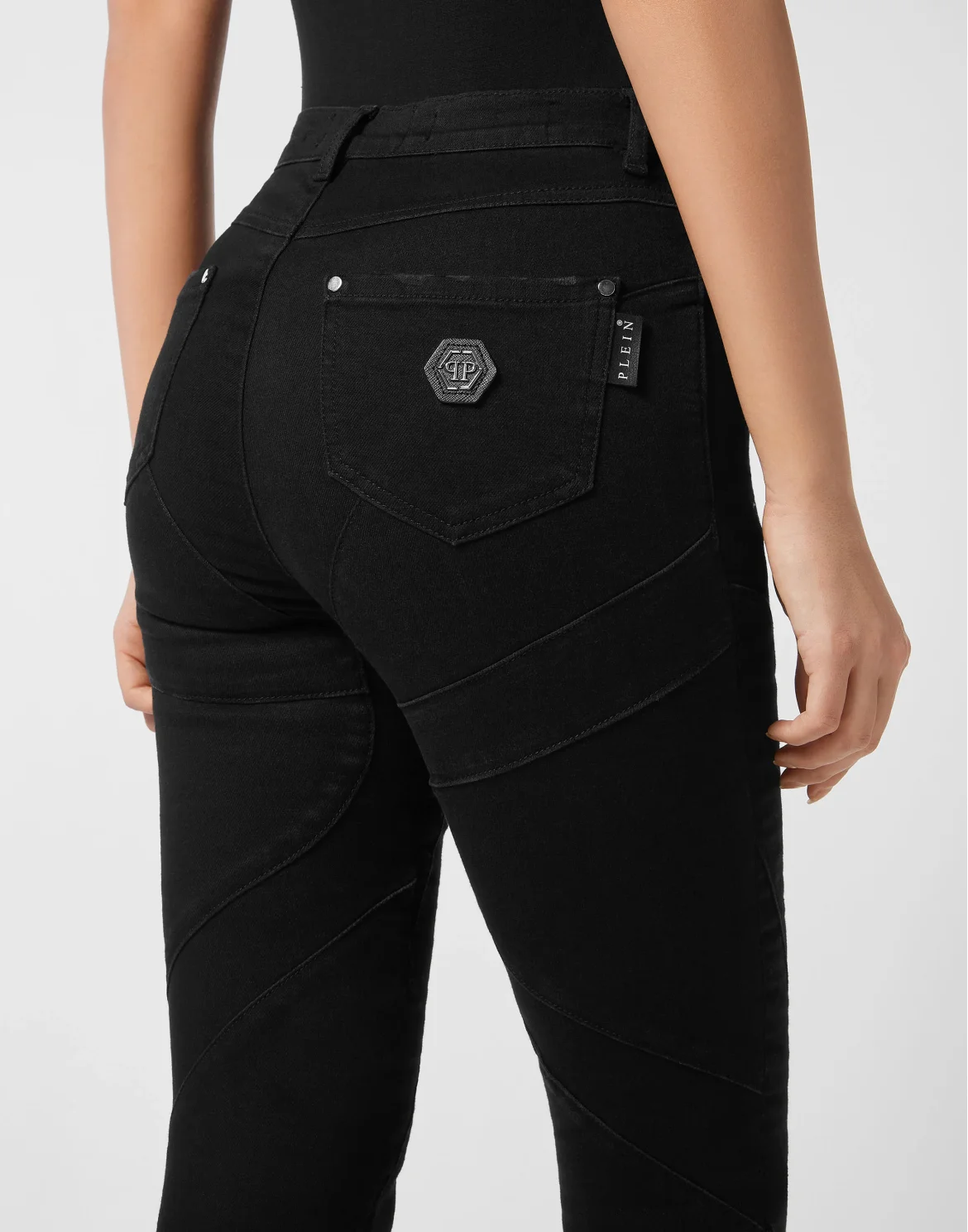 High-Waist Jeggings Multicutting, цвет: Черный