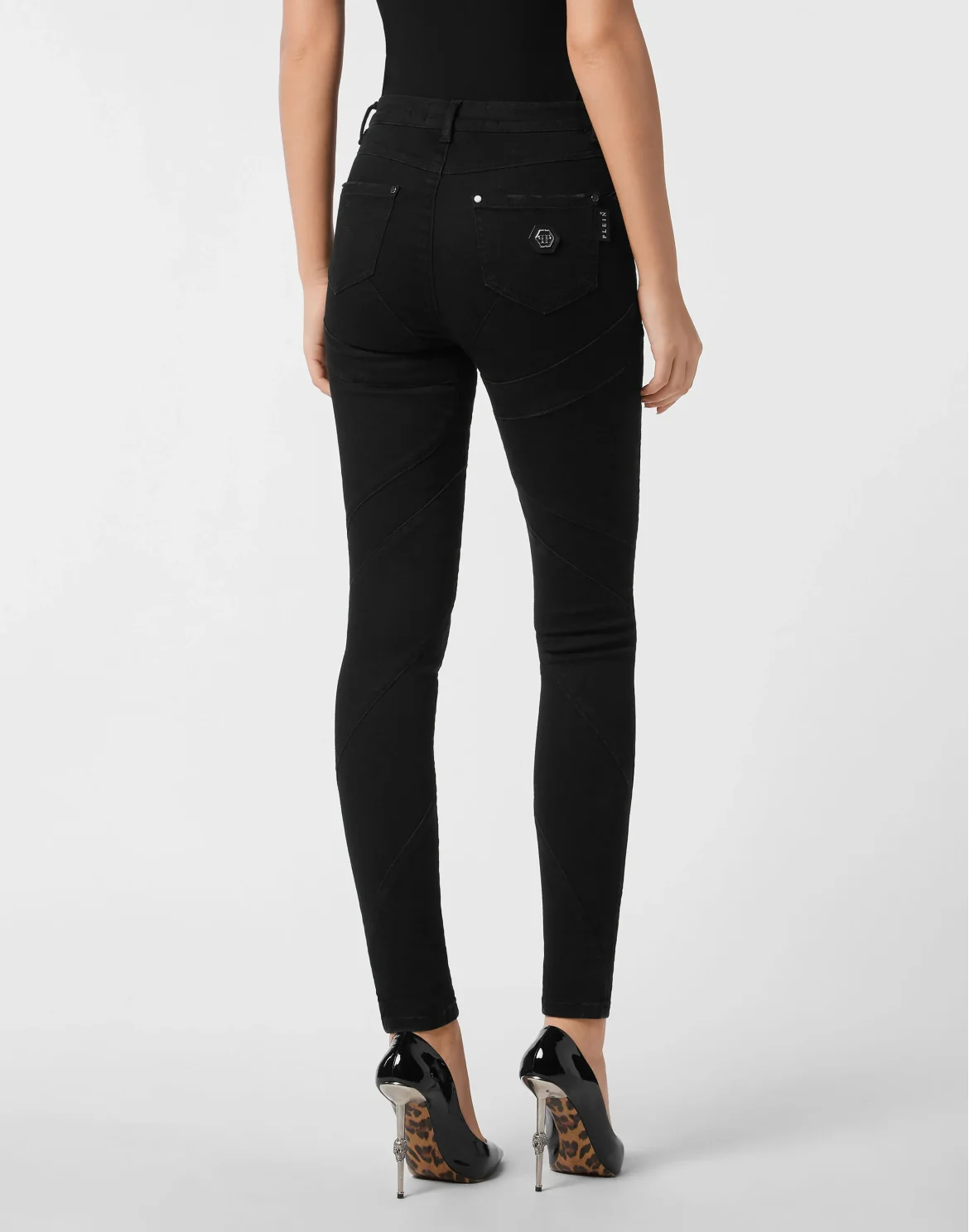 High-Waist Jeggings Multicutting, цвет: Черный