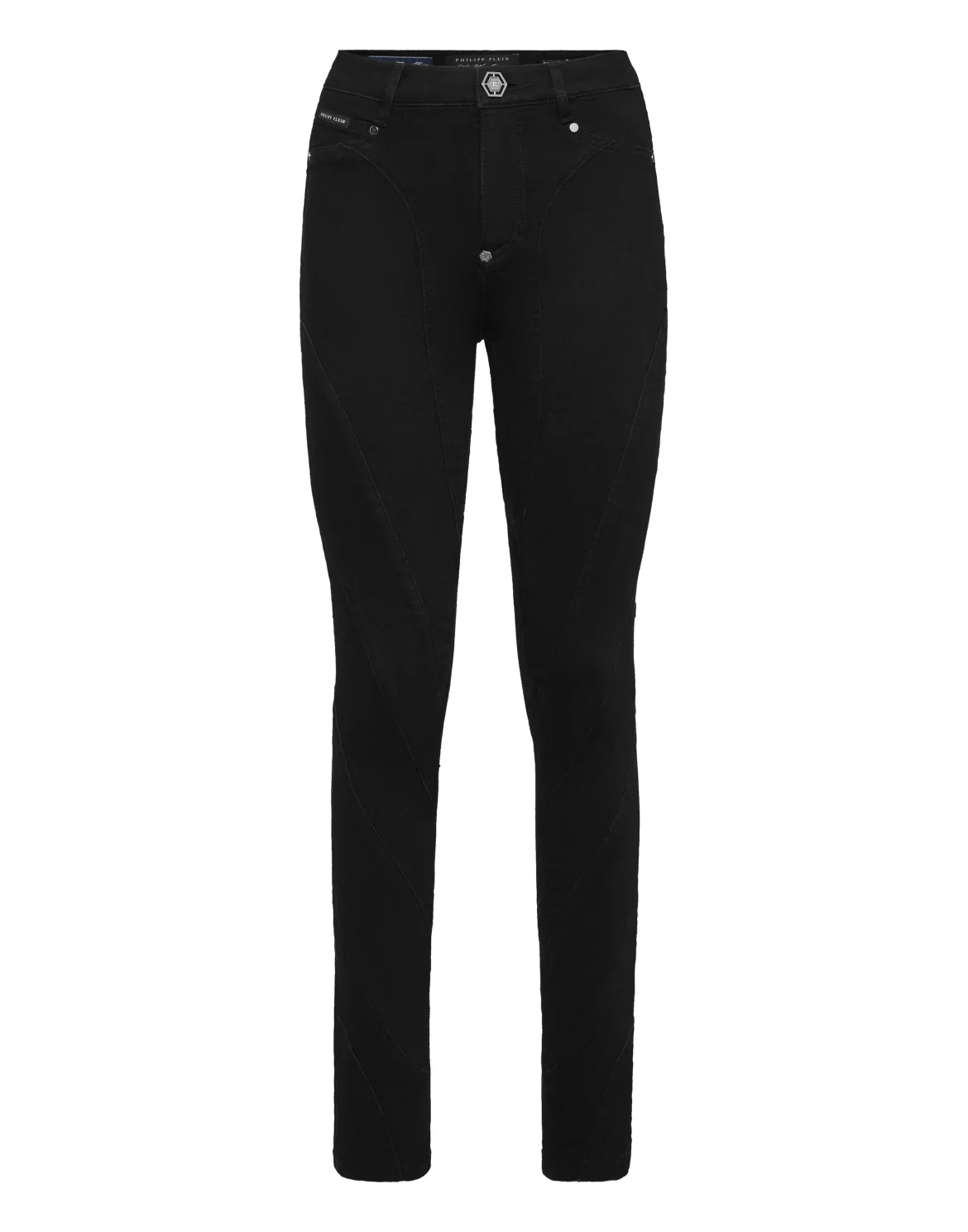 High-Waist Jeggings Multicutting, цвет: Черный