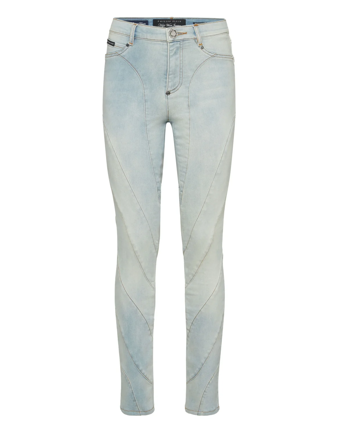 High-Waist Jeggings Multicutting, цвет: Голубой