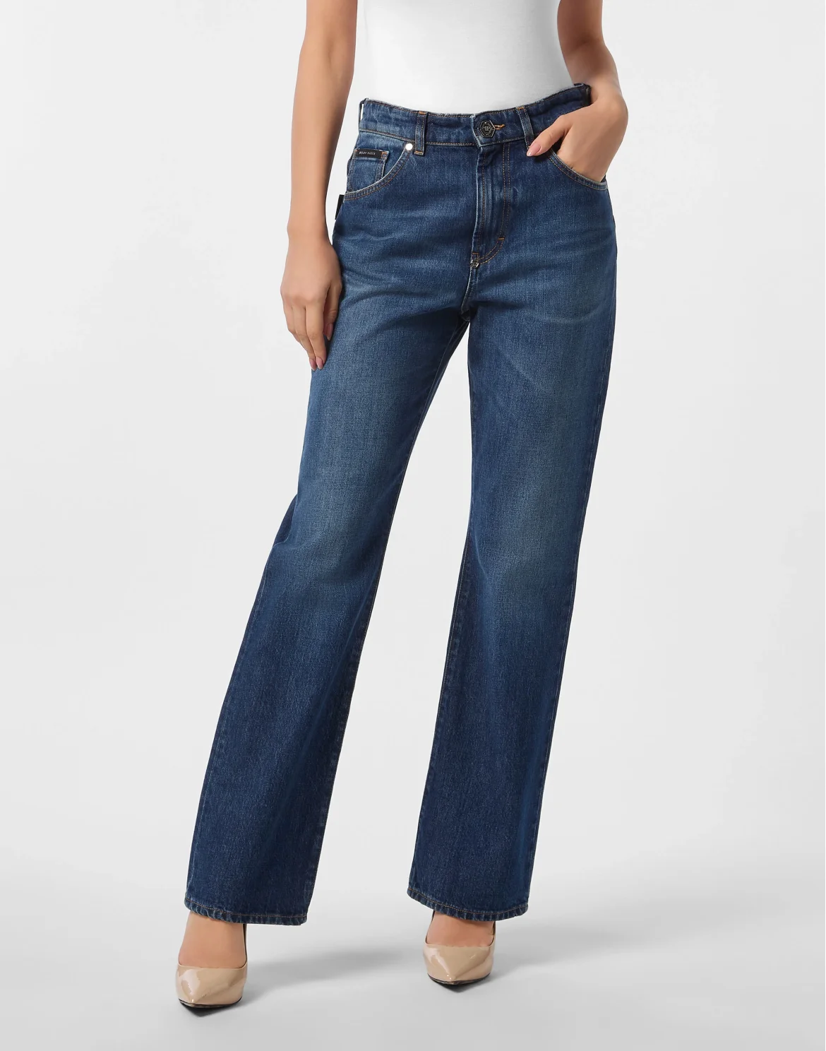Straight Fit Jeans, цвет: Синий