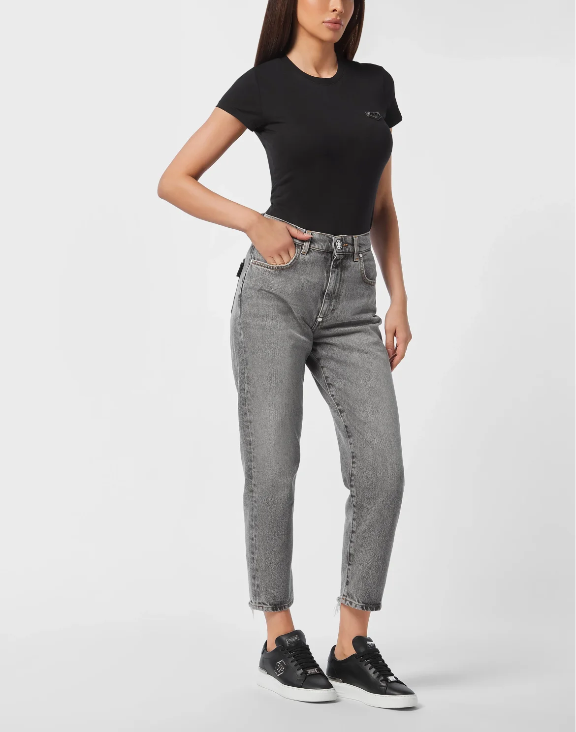 Mom Fit Jeans, цвет: Серый