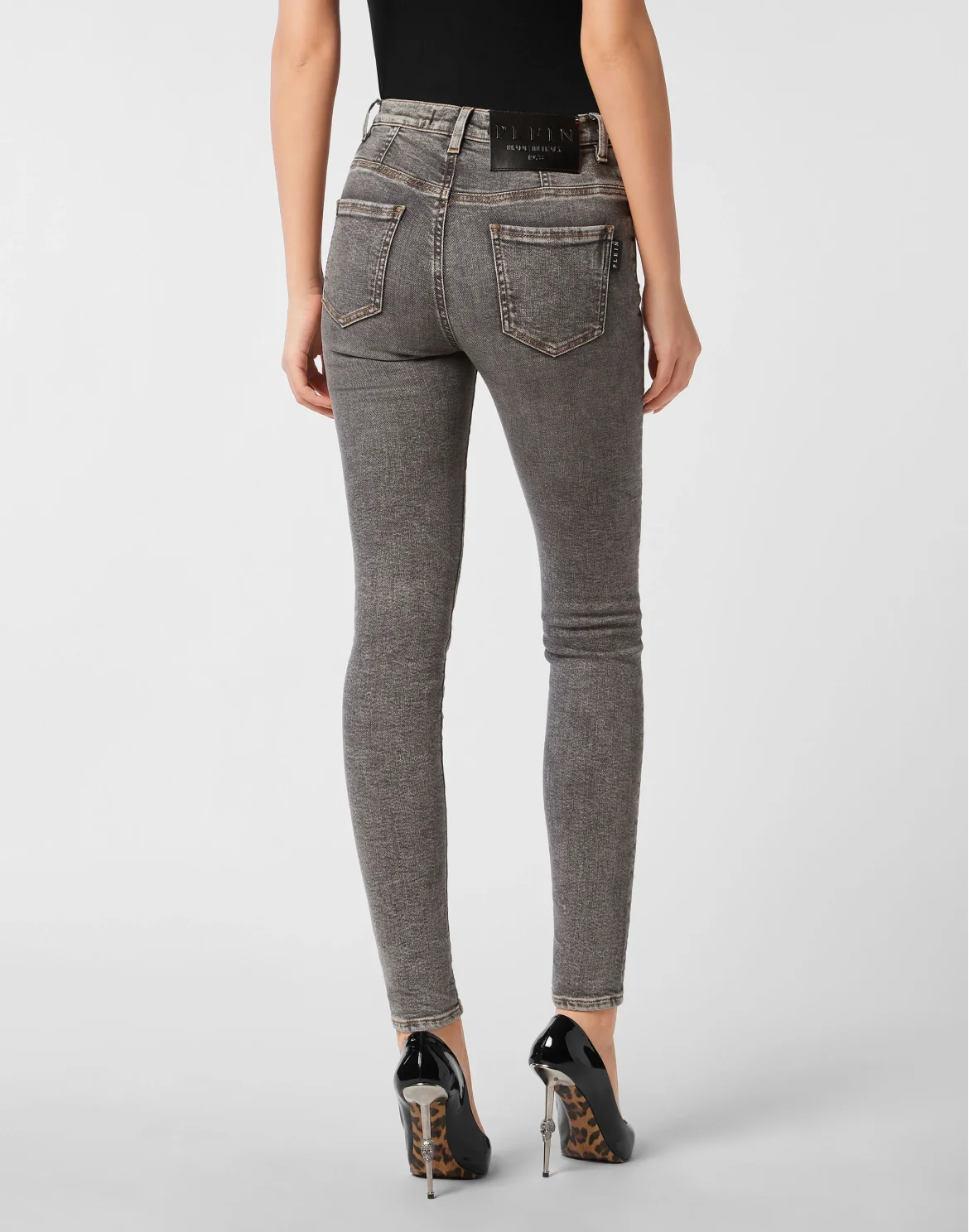 High Waist Jeggings, цвет: Серый
