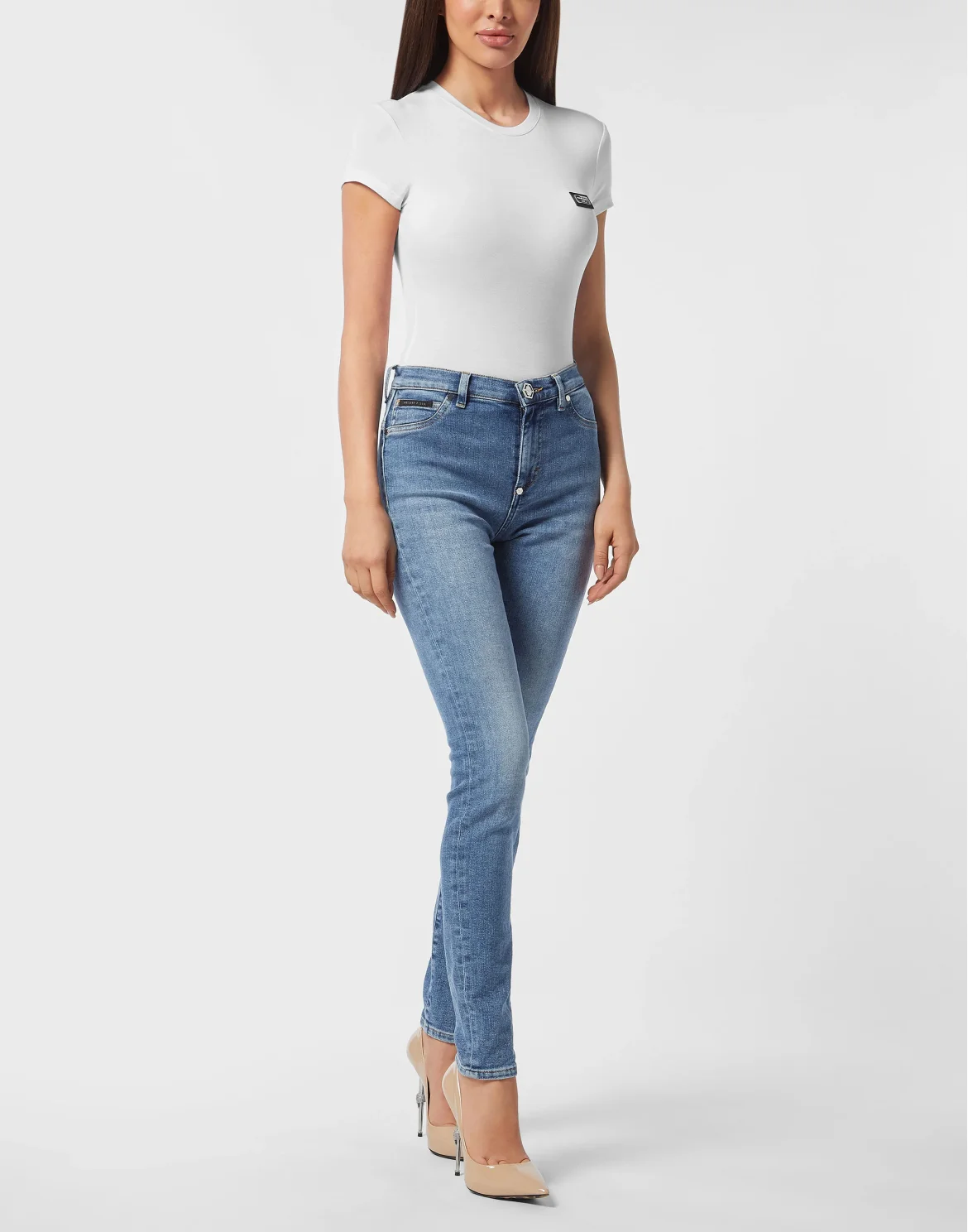 High Waist Jeggings, цвет: Голубой