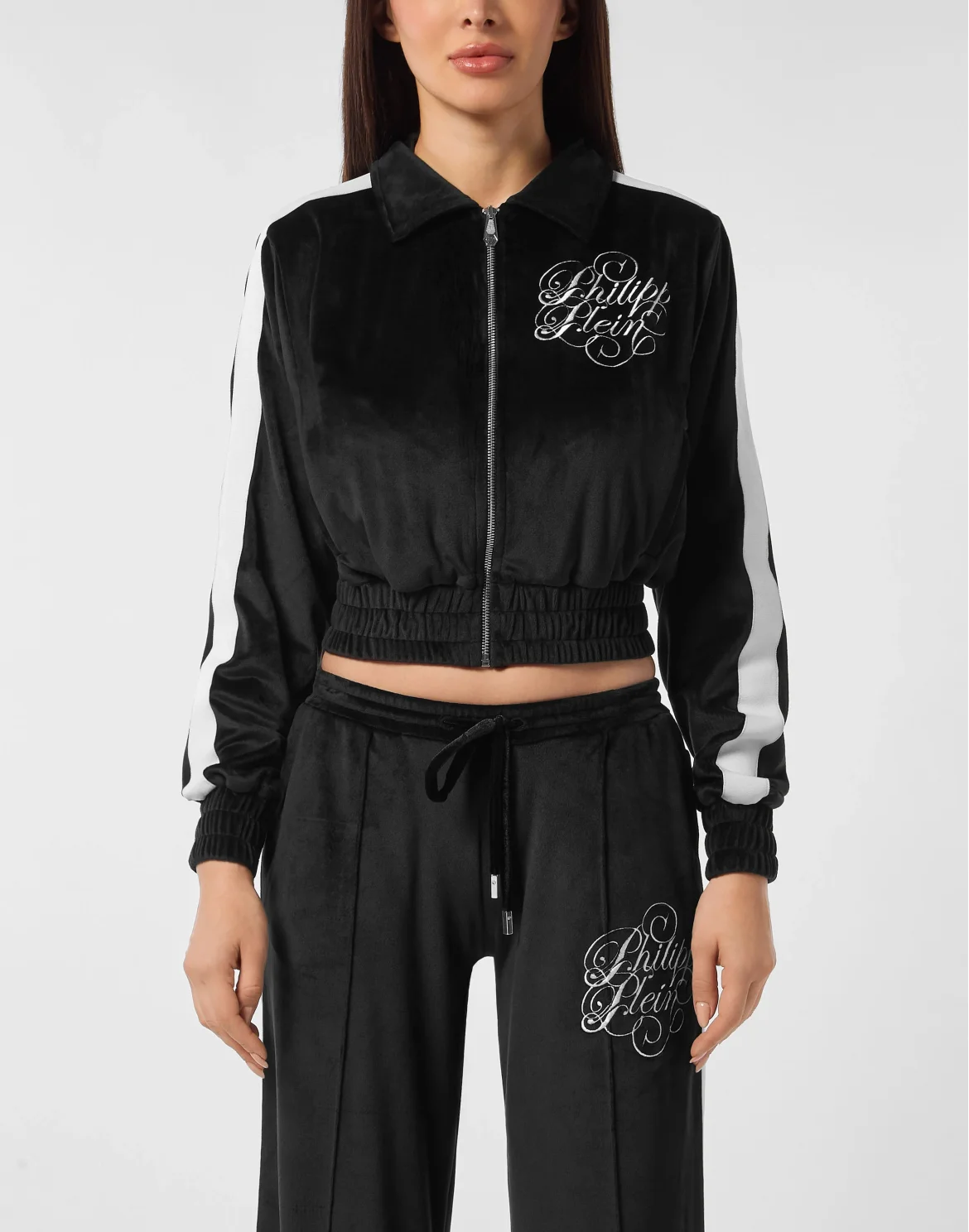 Chenille Tracksuit Jacket Signature, цвет: Черный
