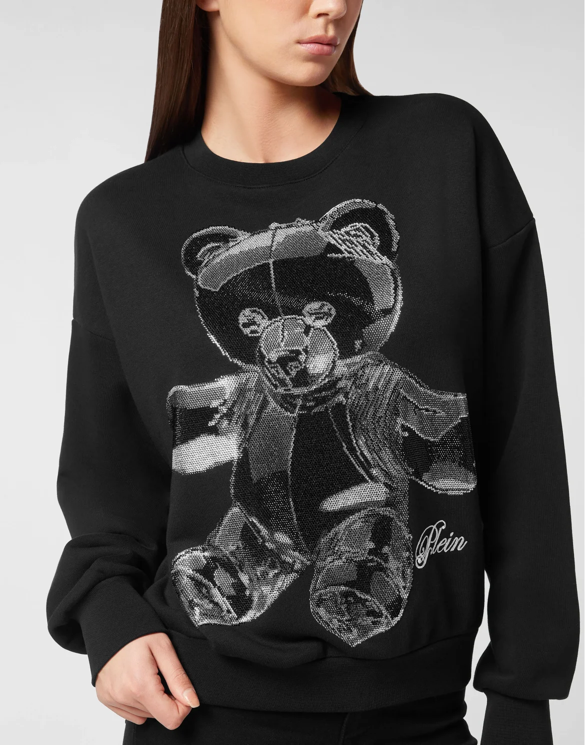 Cotton New Port Beach Fit Sweatshirt Teddy Crystal, цвет: Черный