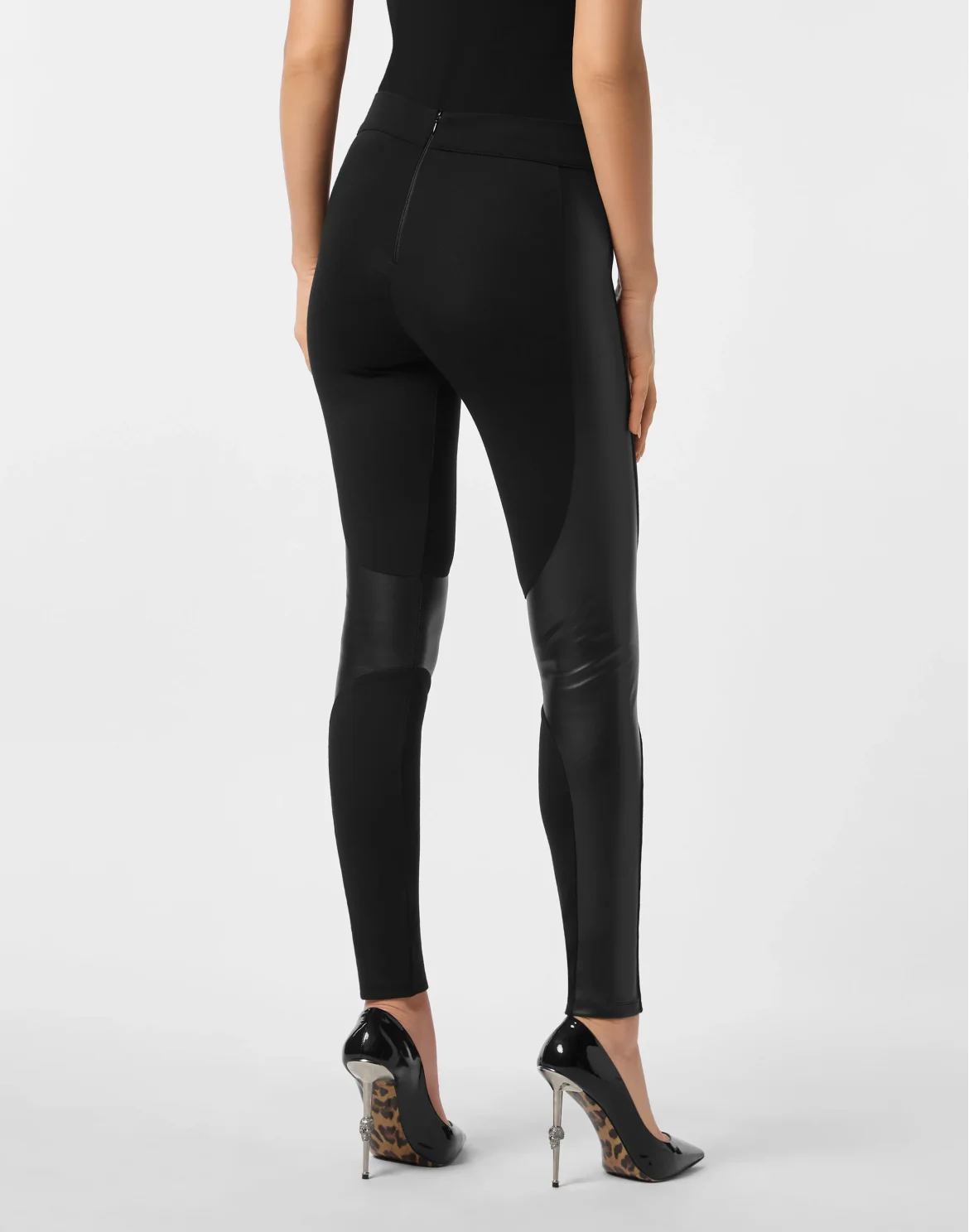 Faux Leather Leggings, цвет: Черный