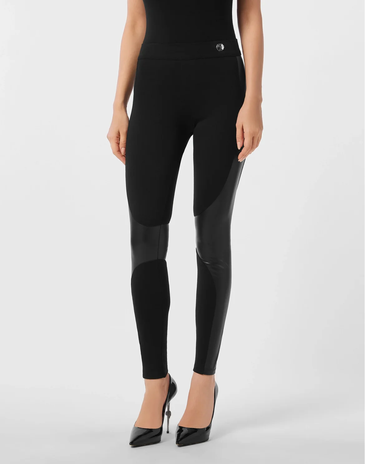 Faux Leather Leggings, цвет: Черный