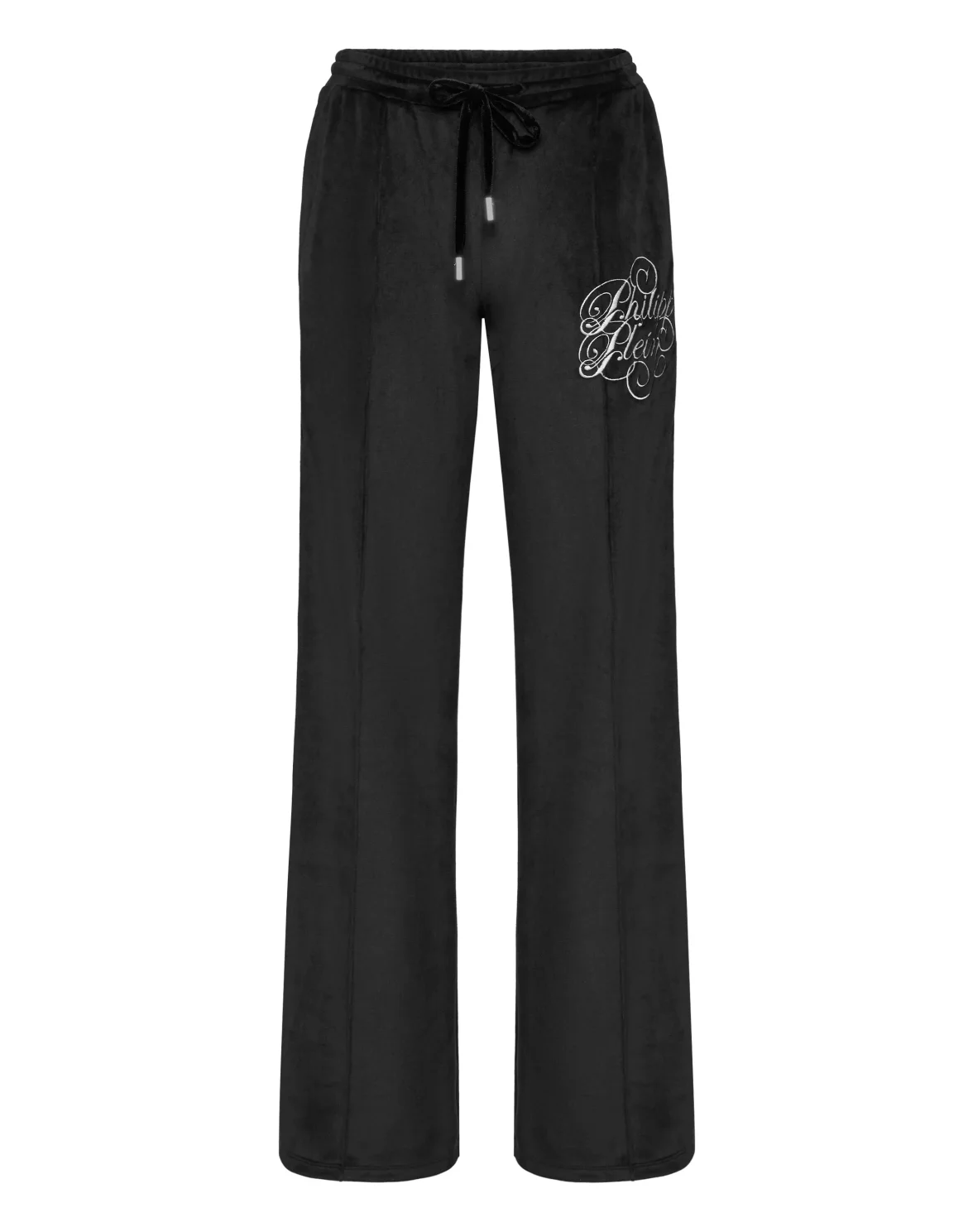 Chenille Straight Tracksuit Trousers Signature, цвет: Черный