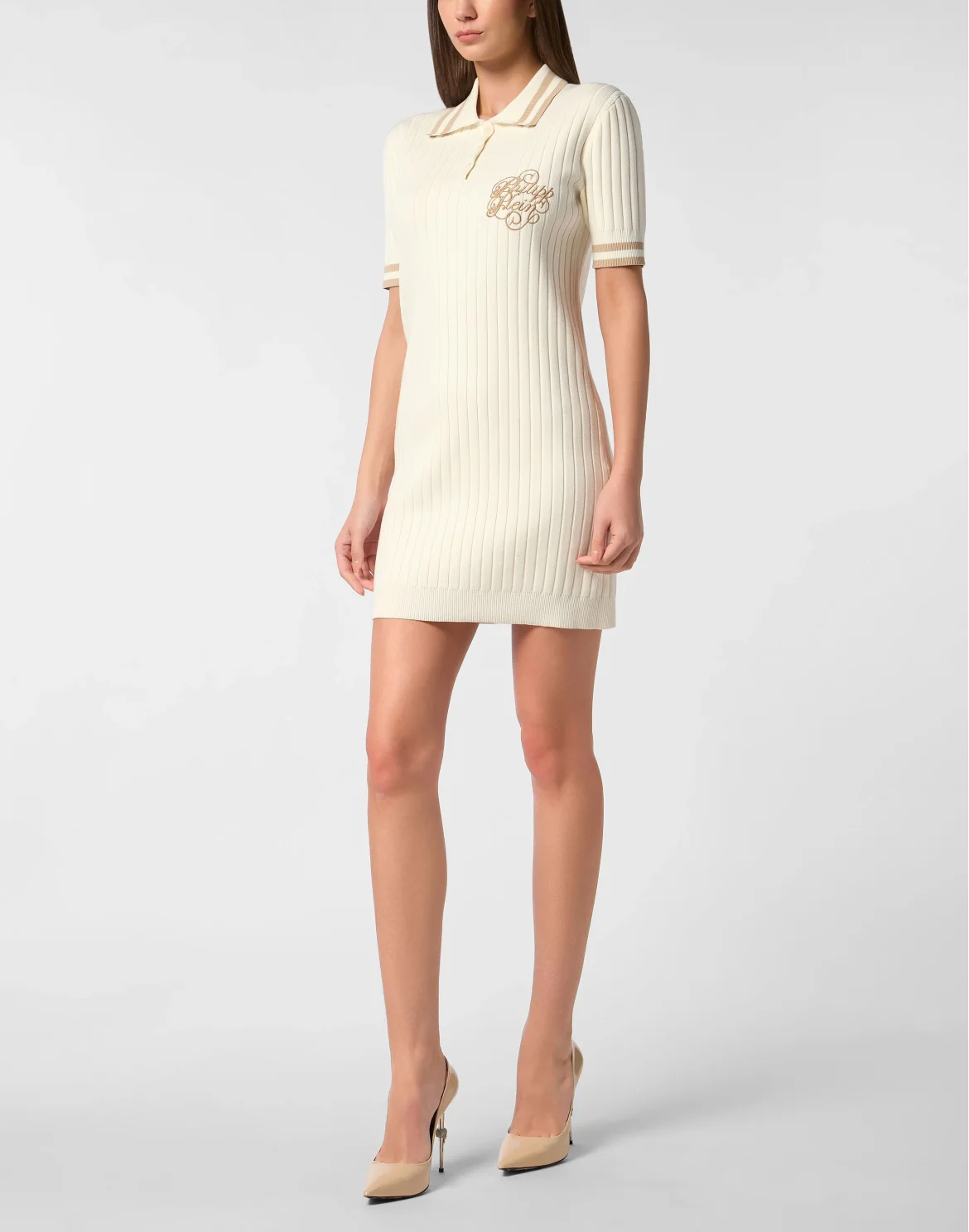 Knit Polo Dress, цвет: Белый