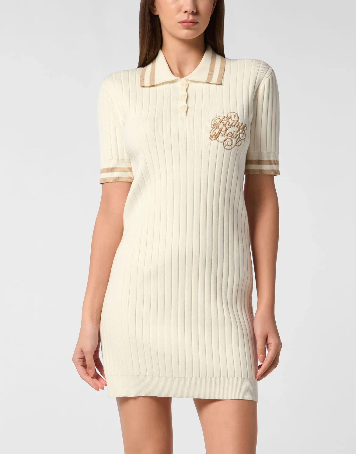 Knit Polo Dress, цвет: Белый