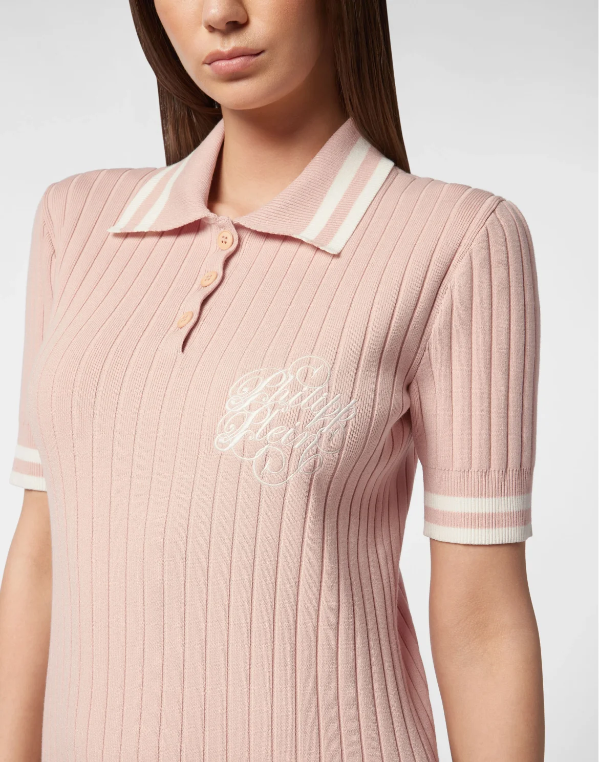 Knit Polo Dress, цвет: Розовый