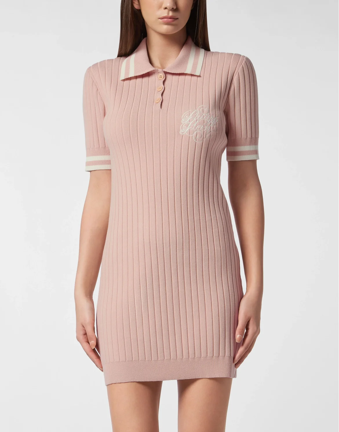 Knit Polo Dress, цвет: Розовый