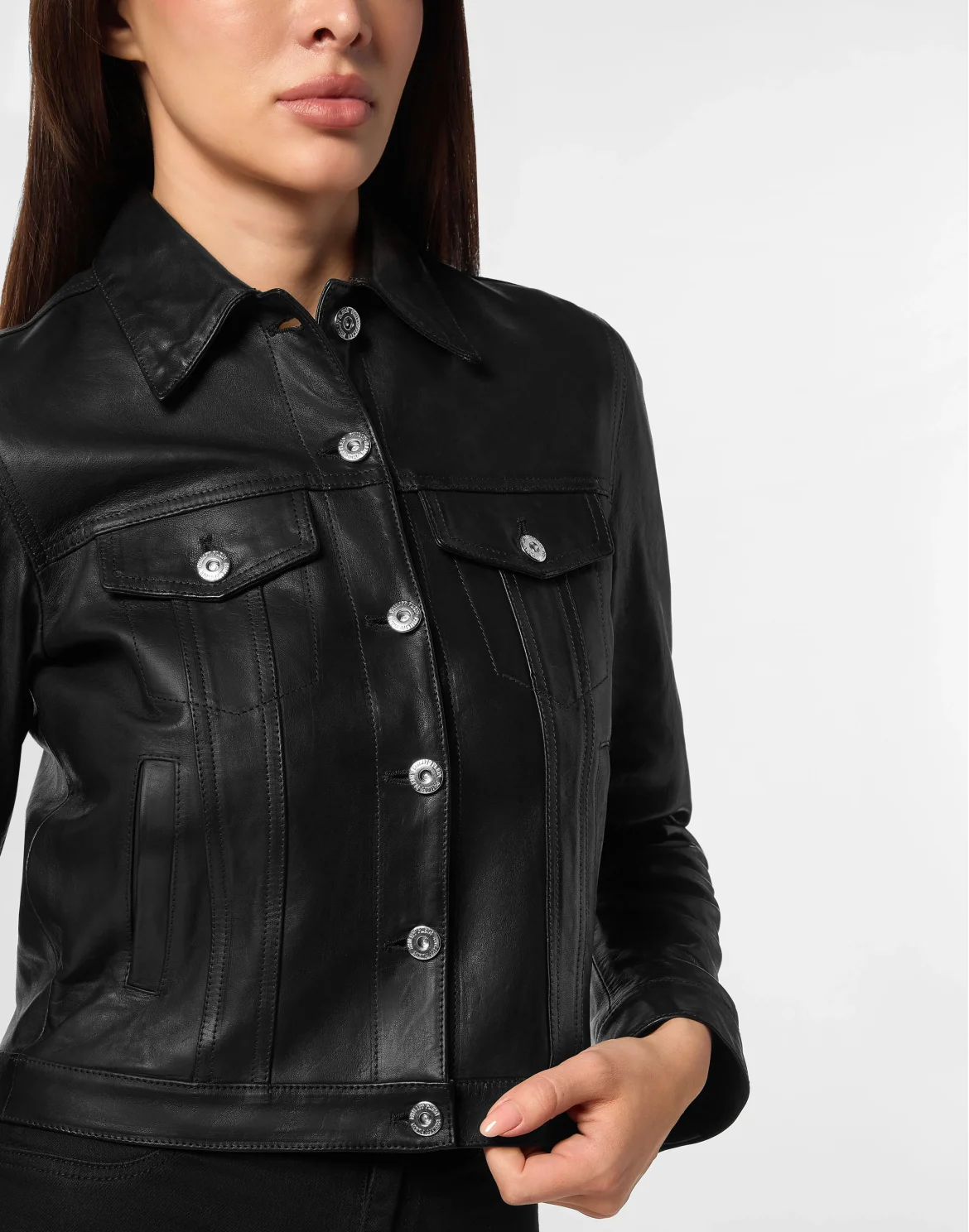 Vintage Leather Jacket Signature, цвет: Черный