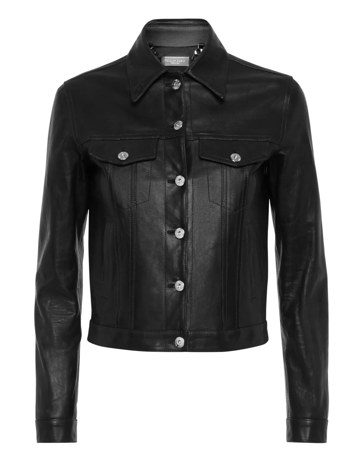 Vintage Leather Jacket Signature, цвет: Черный
