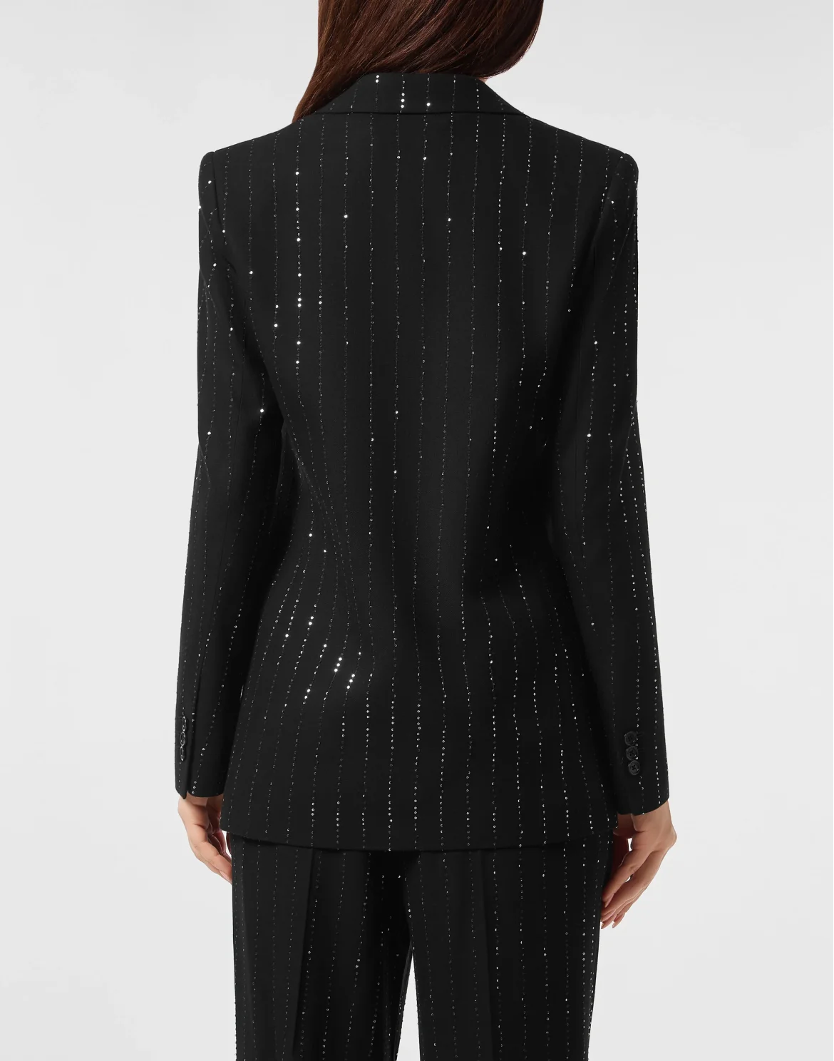 Paillettes Boyfriend Fit Blazer, цвет: Черный