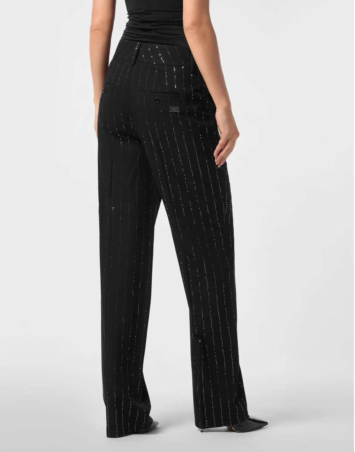 Lady Fit Trousers Paillettes, цвет: Черный