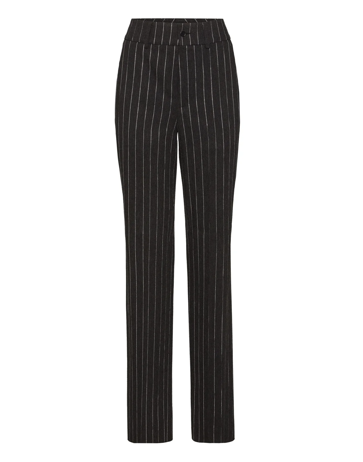 Pinstriped Straight Lady Trousers, цвет: Серый