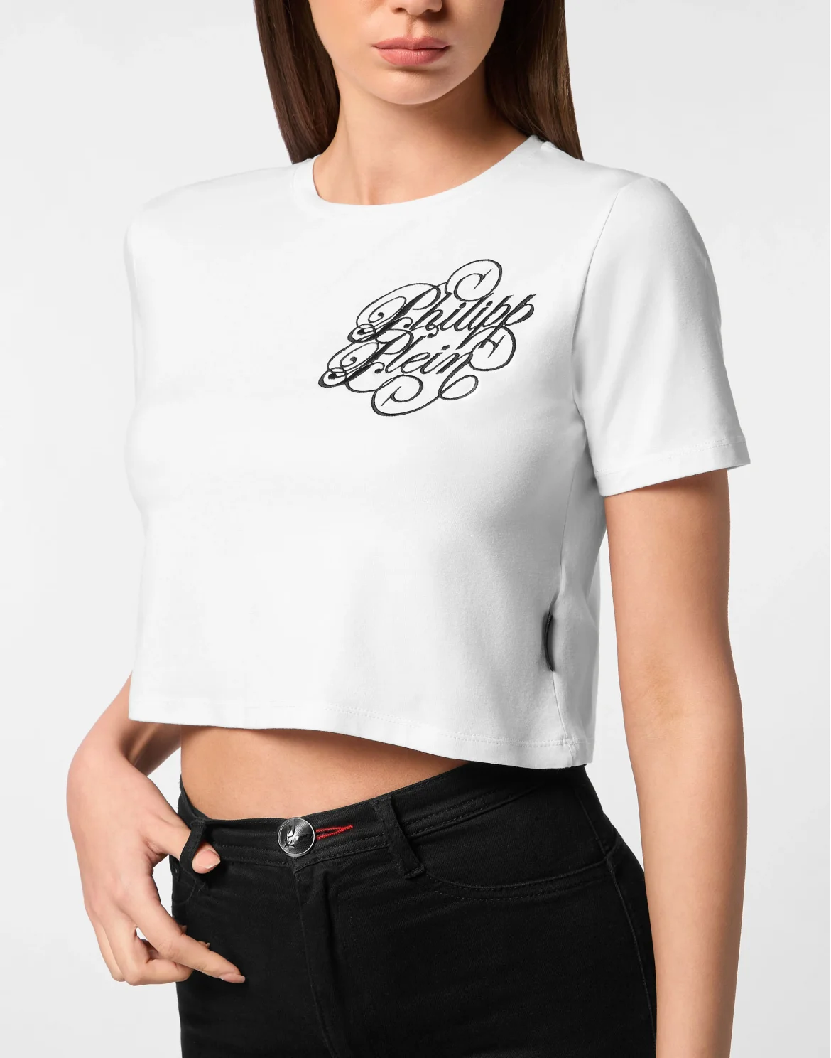 Modal Sexy Pure Fit Cropped T-Shirt, цвет: Белый