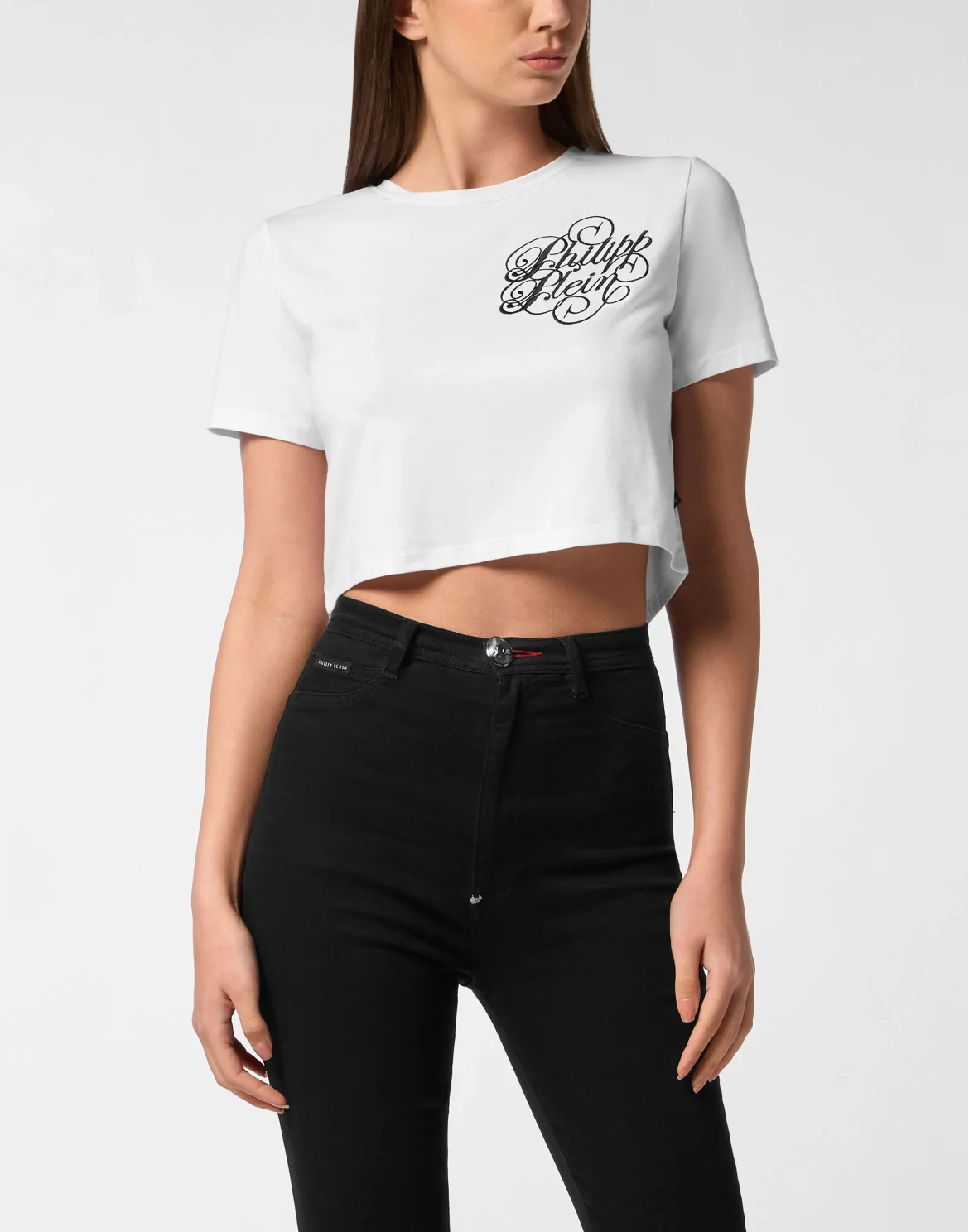 Modal Sexy Pure Fit Cropped T-Shirt, цвет: Белый