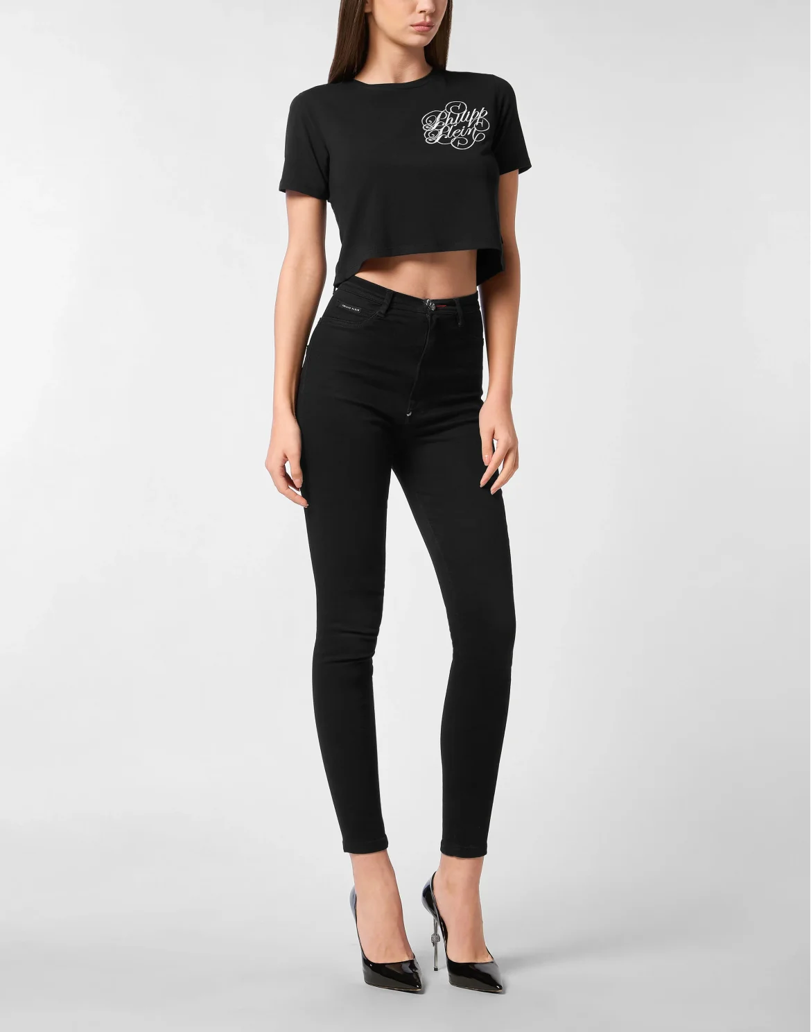 Modal Sexy Pure Fit Cropped T-Shirt, цвет: Черный