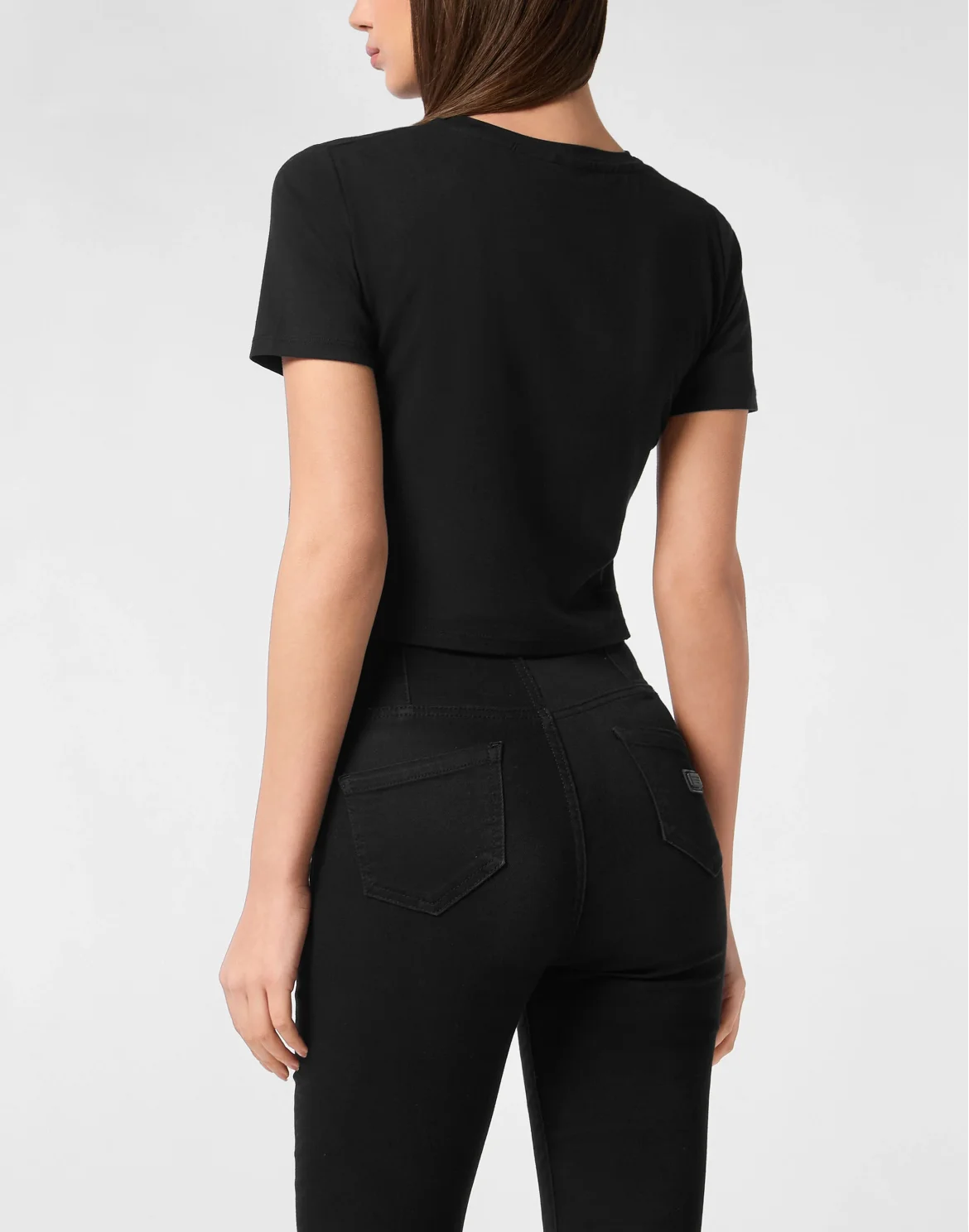 Modal Sexy Pure Fit Cropped T-Shirt, цвет: Черный