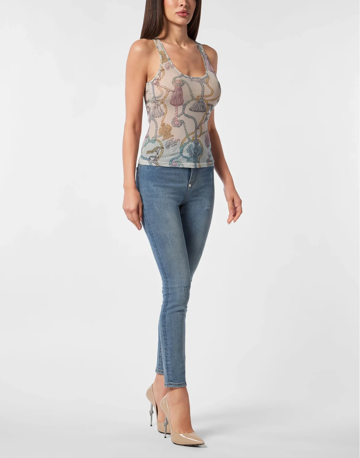 Tulle Tank Top Tassels, цвет: Мультиколор