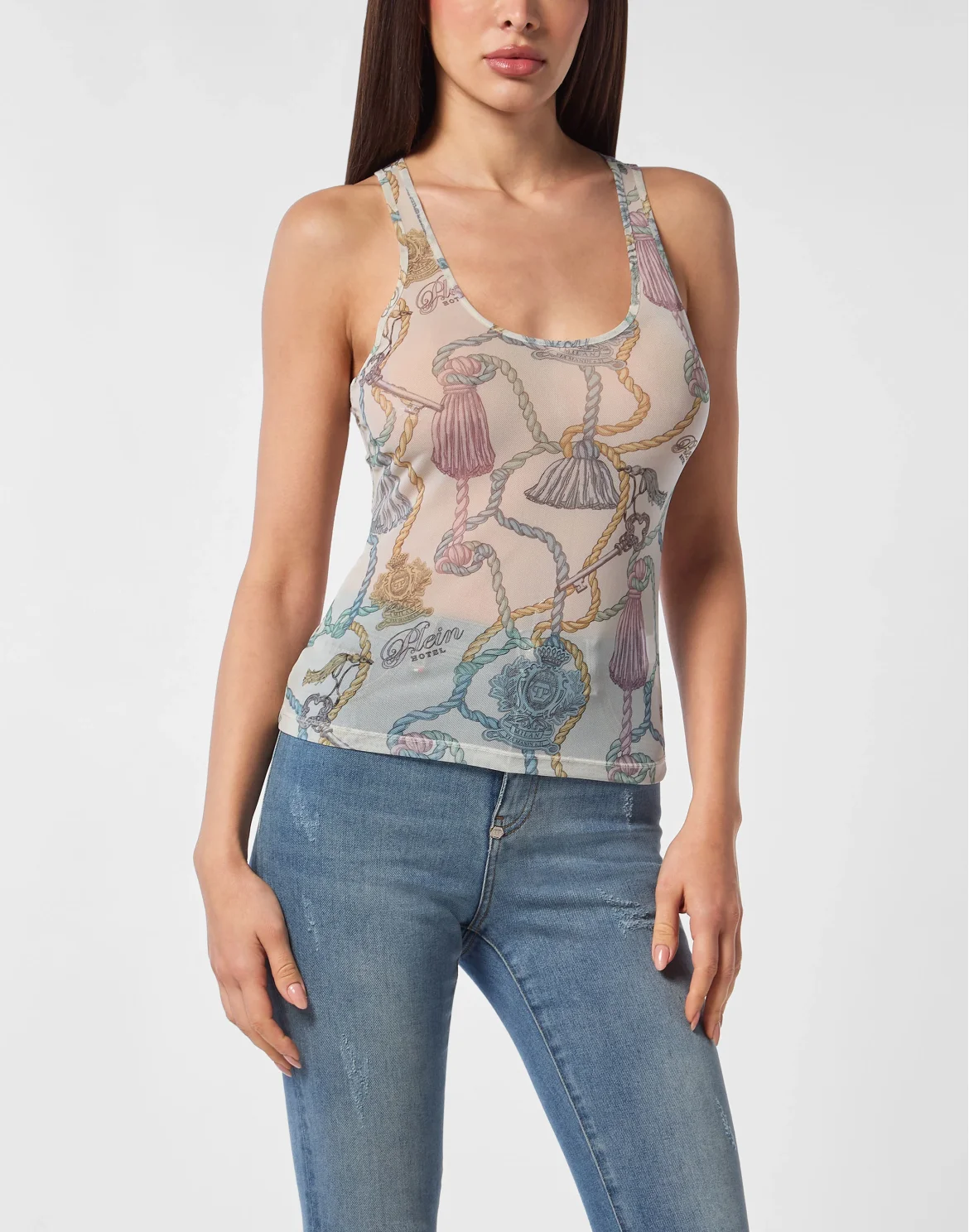 Tulle Tank Top Tassels, цвет: Мультиколор