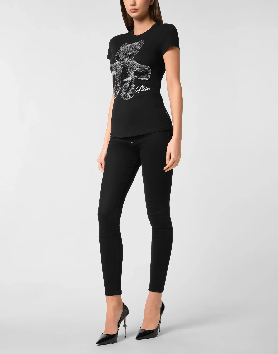 Cotton Sexy Pure Fit T-Shirt Teddy Crystal, цвет: Черный