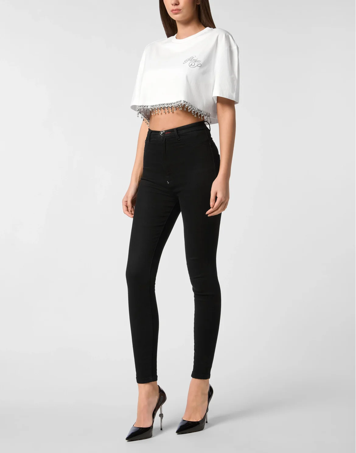 Cropped T-Shirt Signature, цвет: Белый