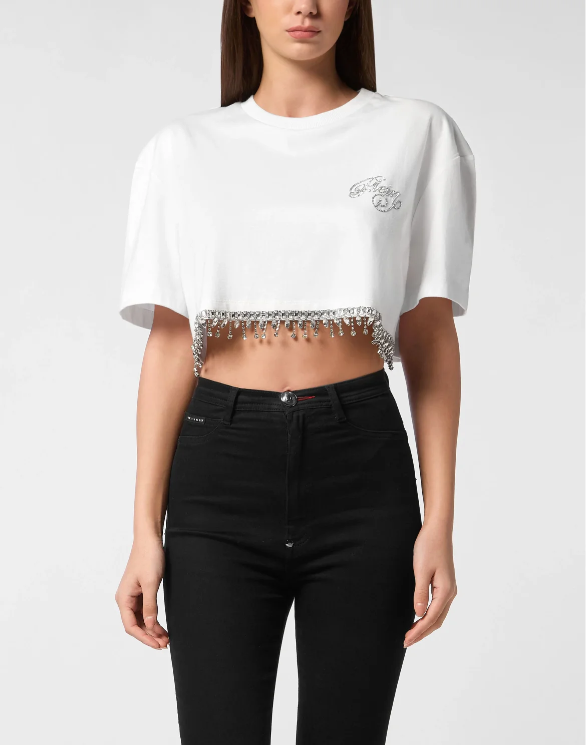 Cropped T-Shirt Signature, цвет: Белый