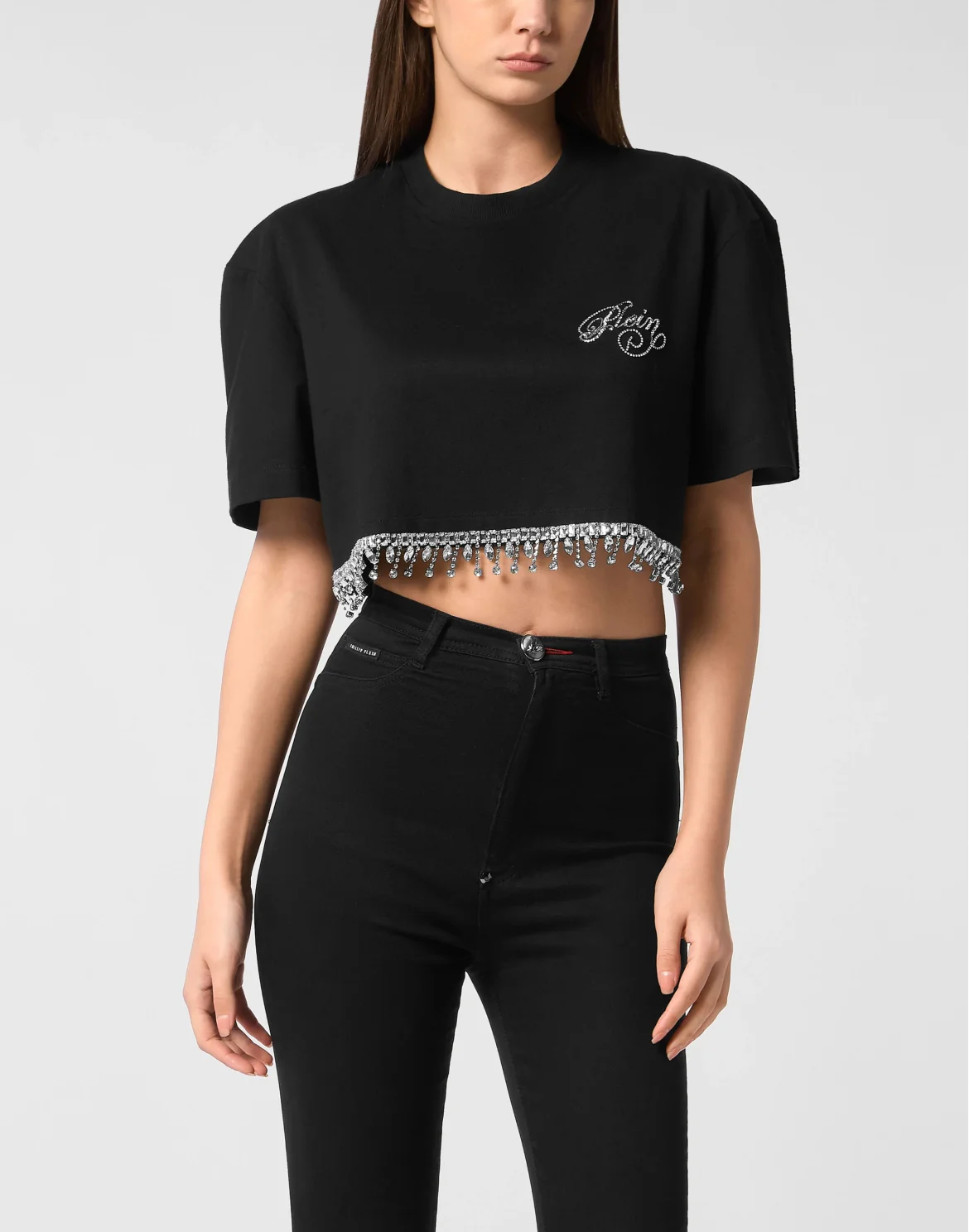 Cropped T-Shirt Signature, цвет: Черный