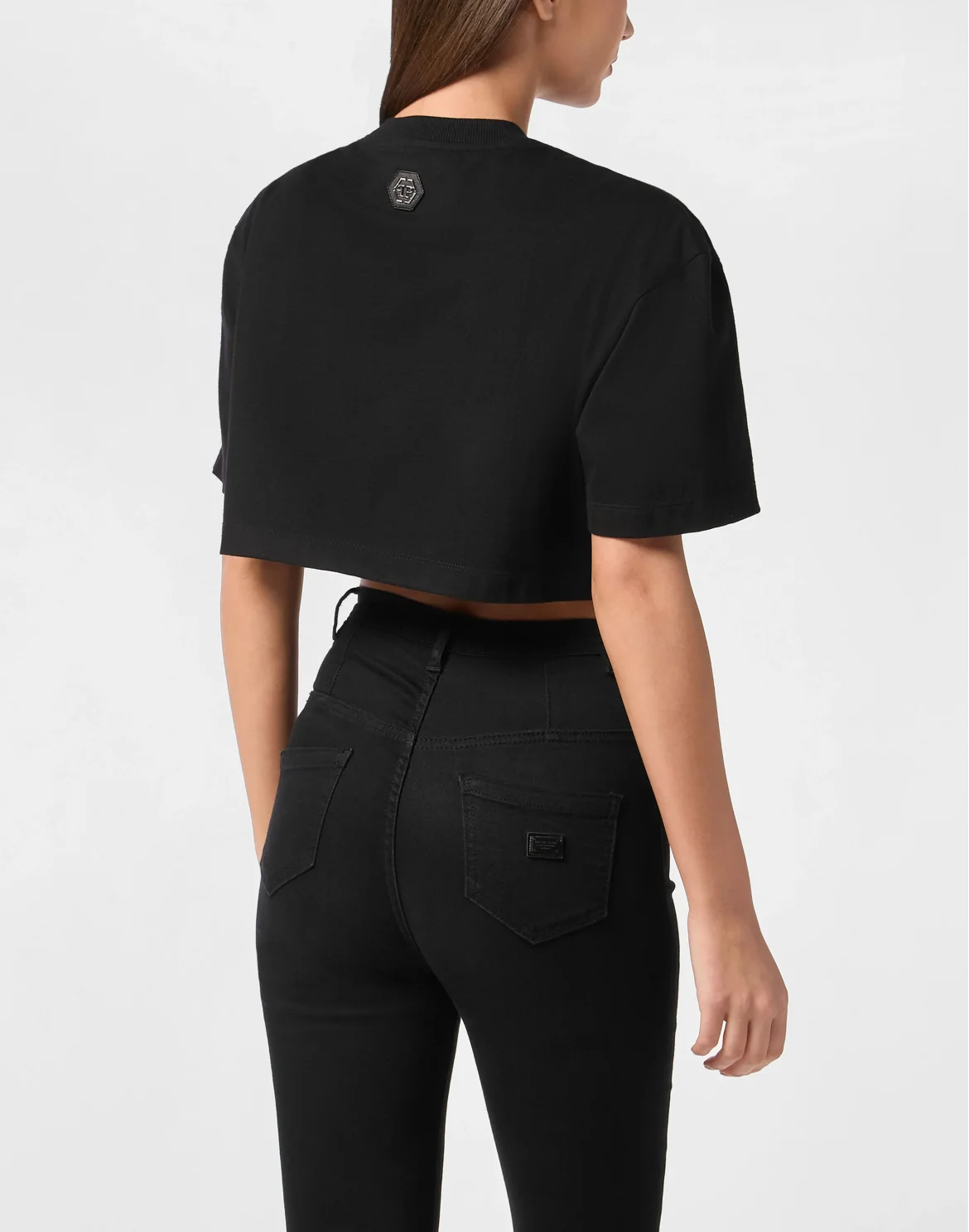 Cropped T-Shirt Crystal Signature, цвет: Черный