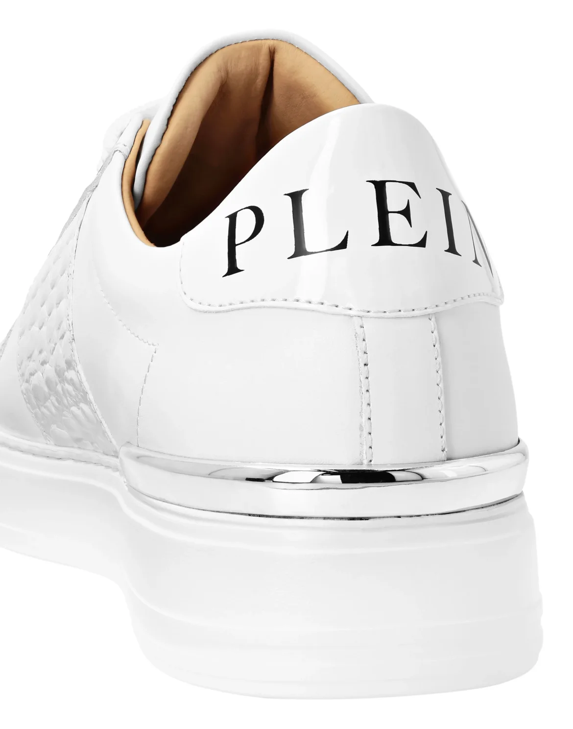 Mix Leather Lo-Top Sneakers Hexagon, цвет: Белый