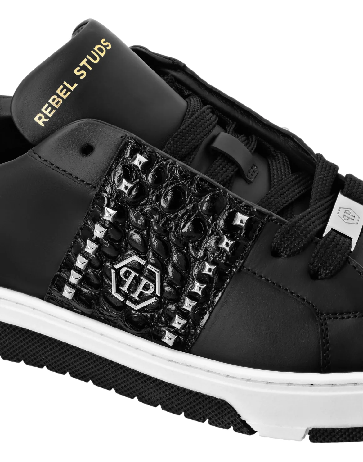Low Top Sneakers Rebel Studs, цвет: Черный
