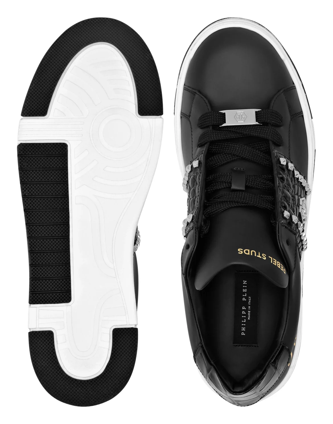 Low Top Sneakers Rebel Studs, цвет: Черный
