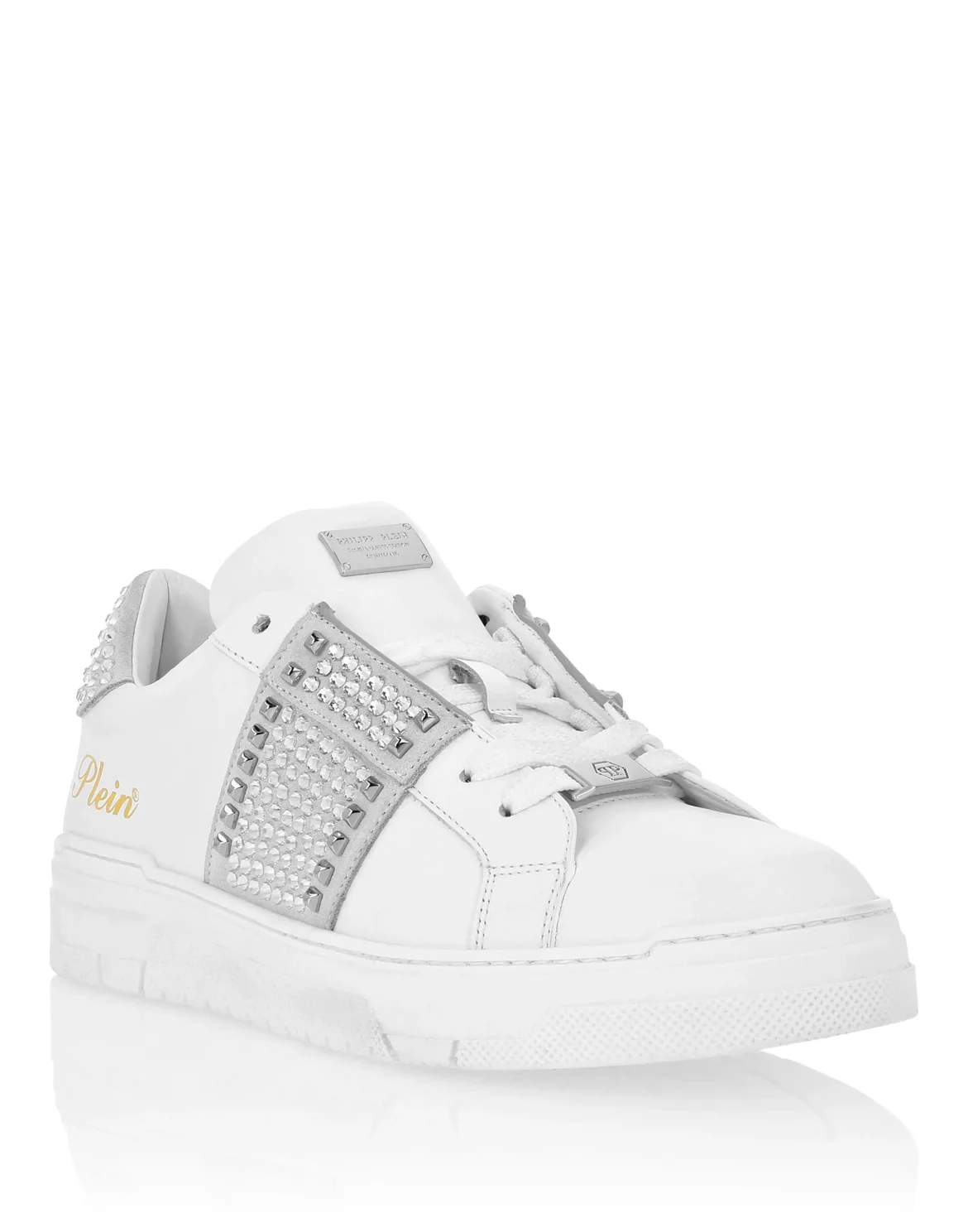 Low Top Sneakers Strass Studs, цвет: Белый