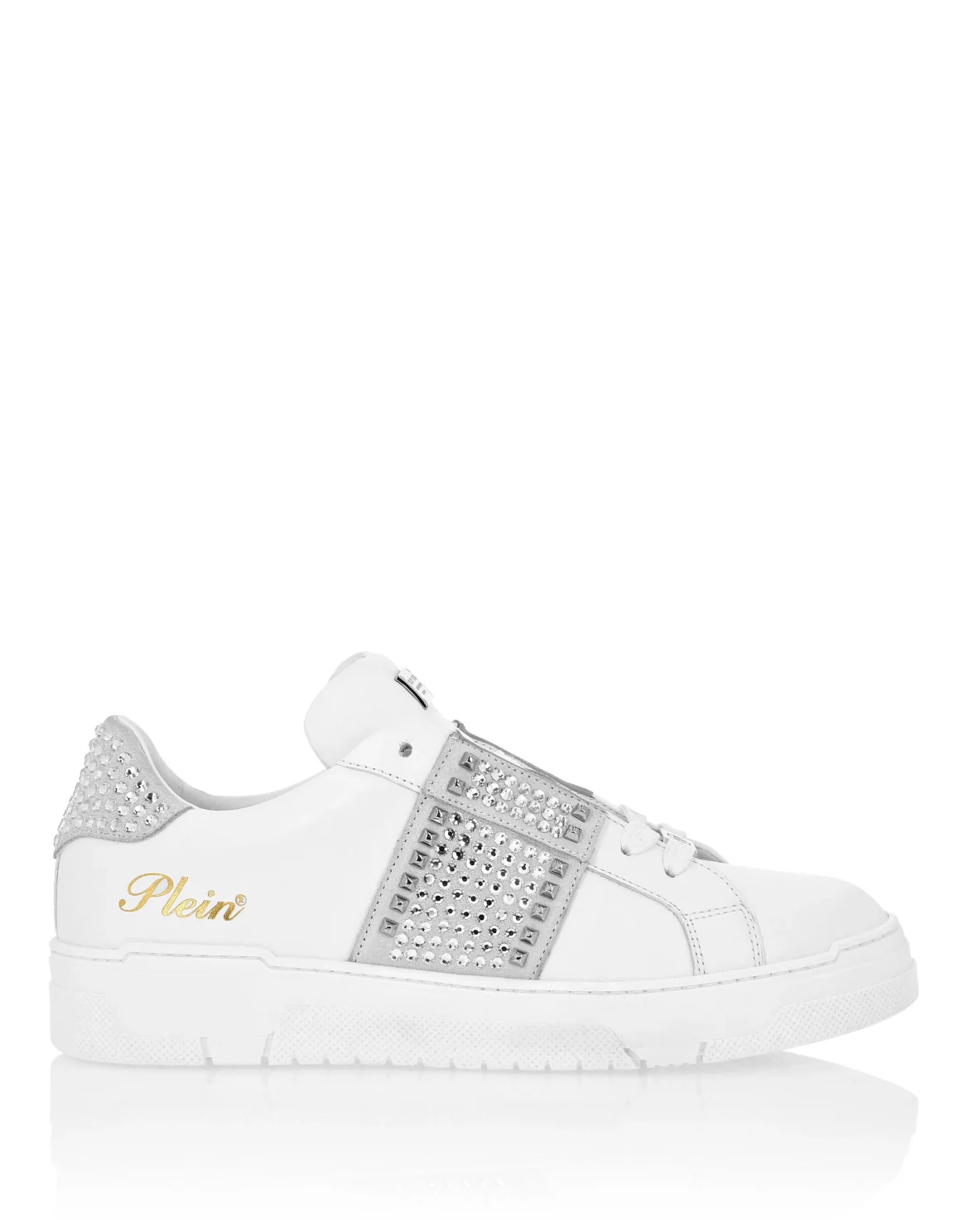 Low Top Sneakers Strass Studs, цвет: Белый