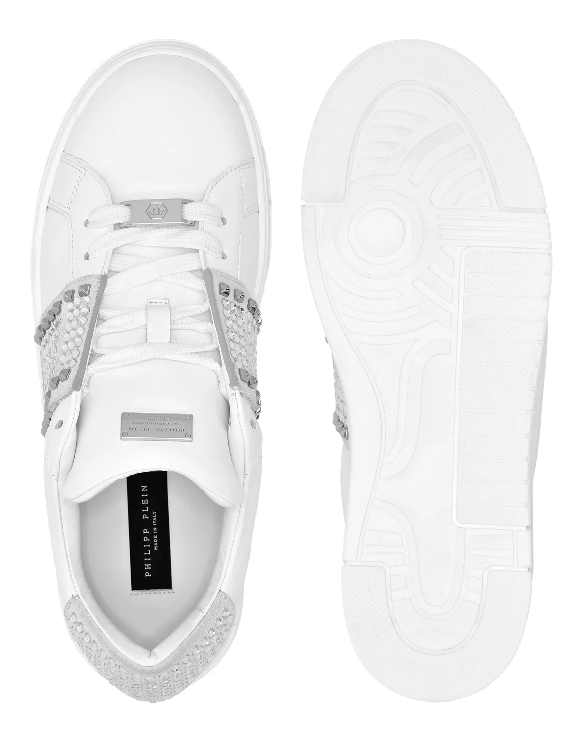 Low Top Sneakers Strass Studs, цвет: Белый