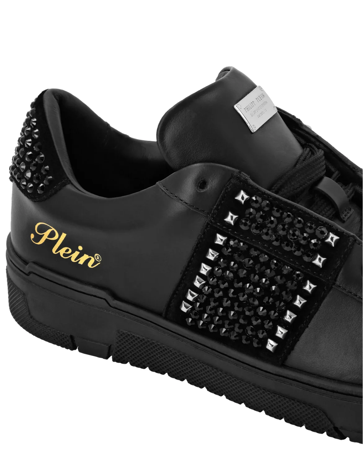 Low Top Sneakers Strass Studs, цвет: Черный